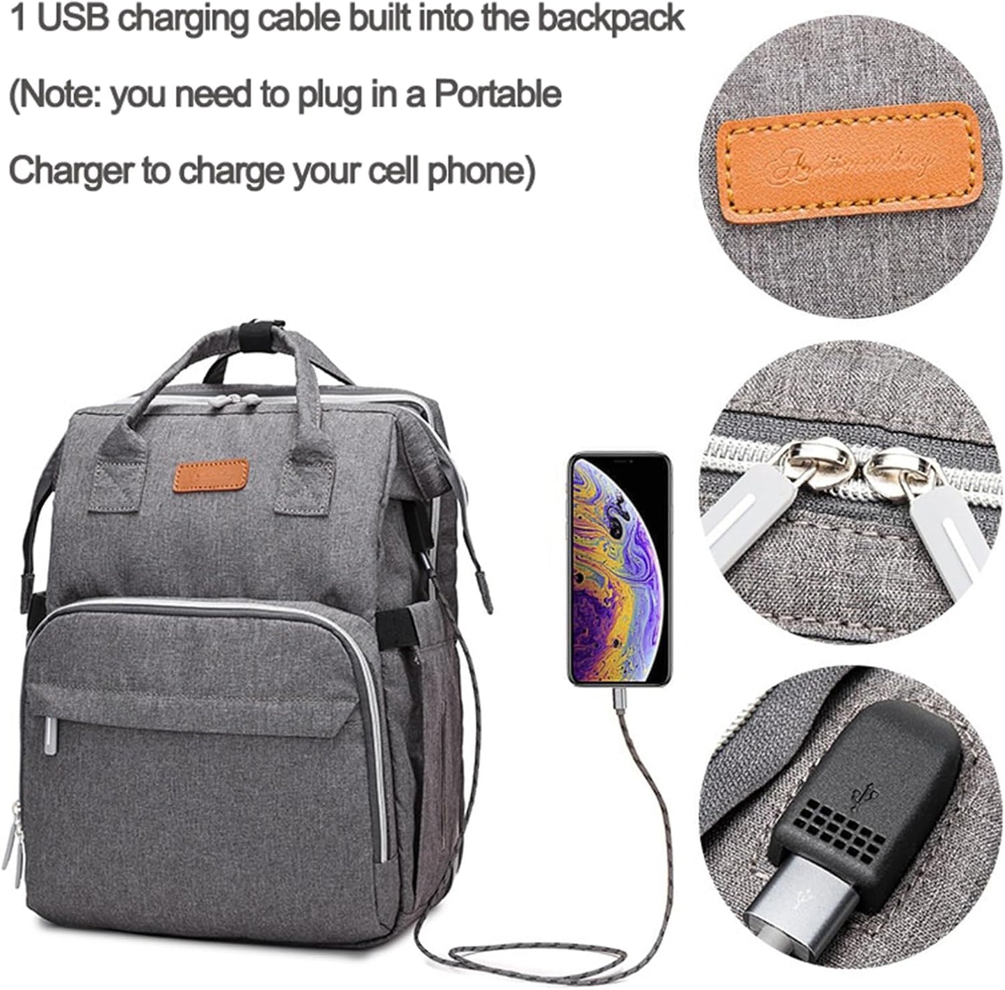 Multifunktionaler Wickelrucksack mit Thermotasche
