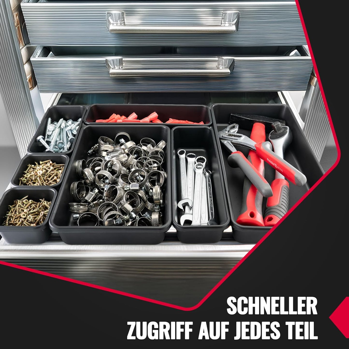 Schubladen-Organizer für Werkstatt & Büro (69 Stück), 69er Set