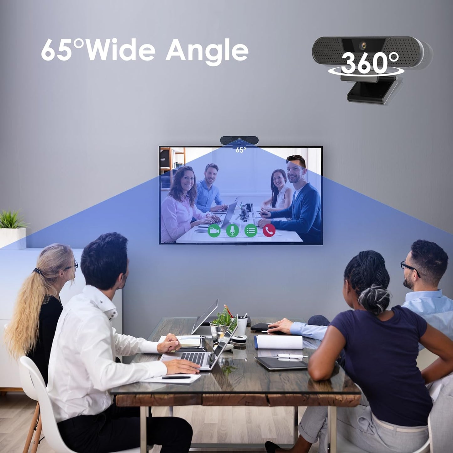 2K Webcam W4GS mit Autofokus und Geräuschunterdrückung, 2K