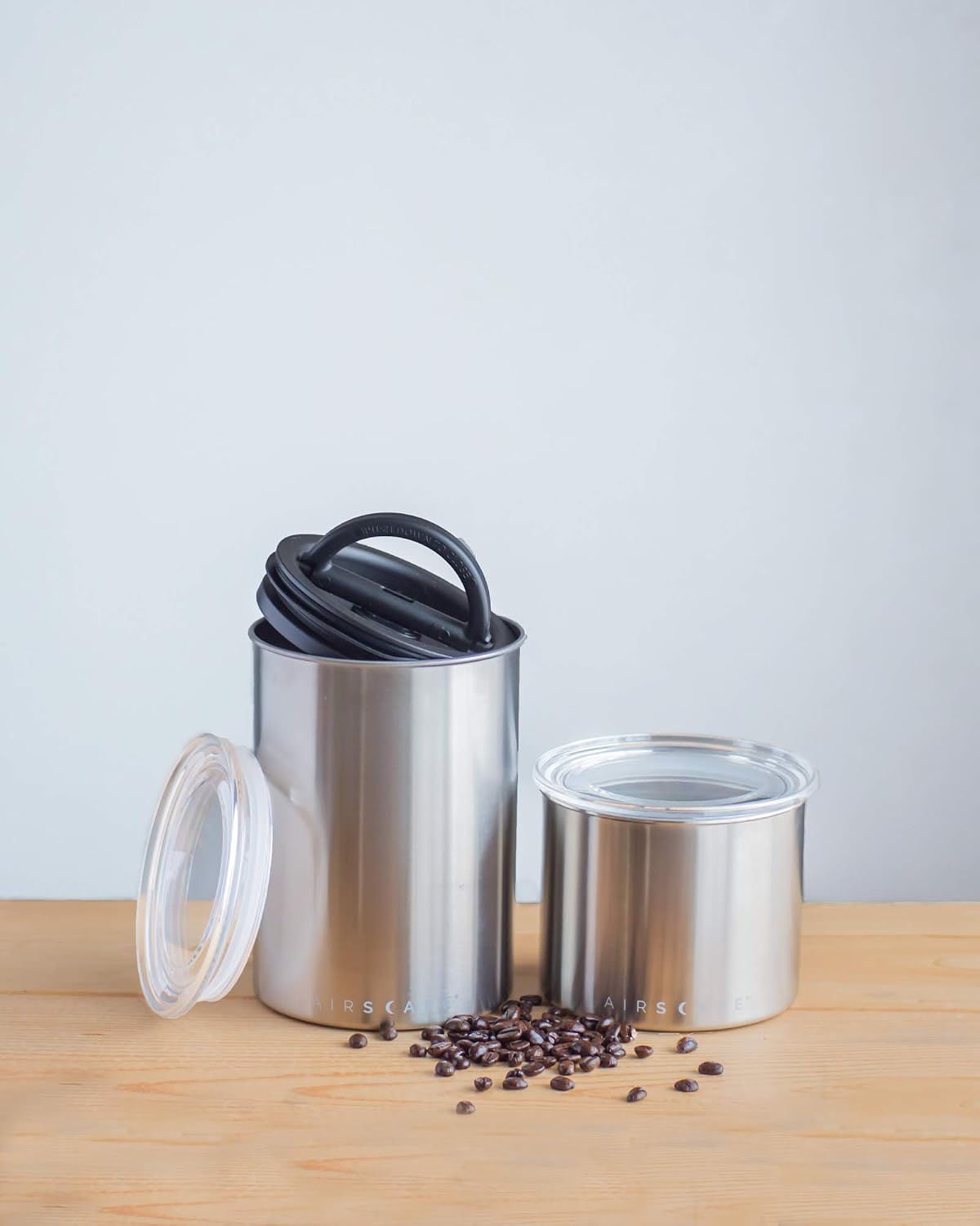 Kaffeebehälter mit luftdichtem Deckel, Mattweiss Kleine
