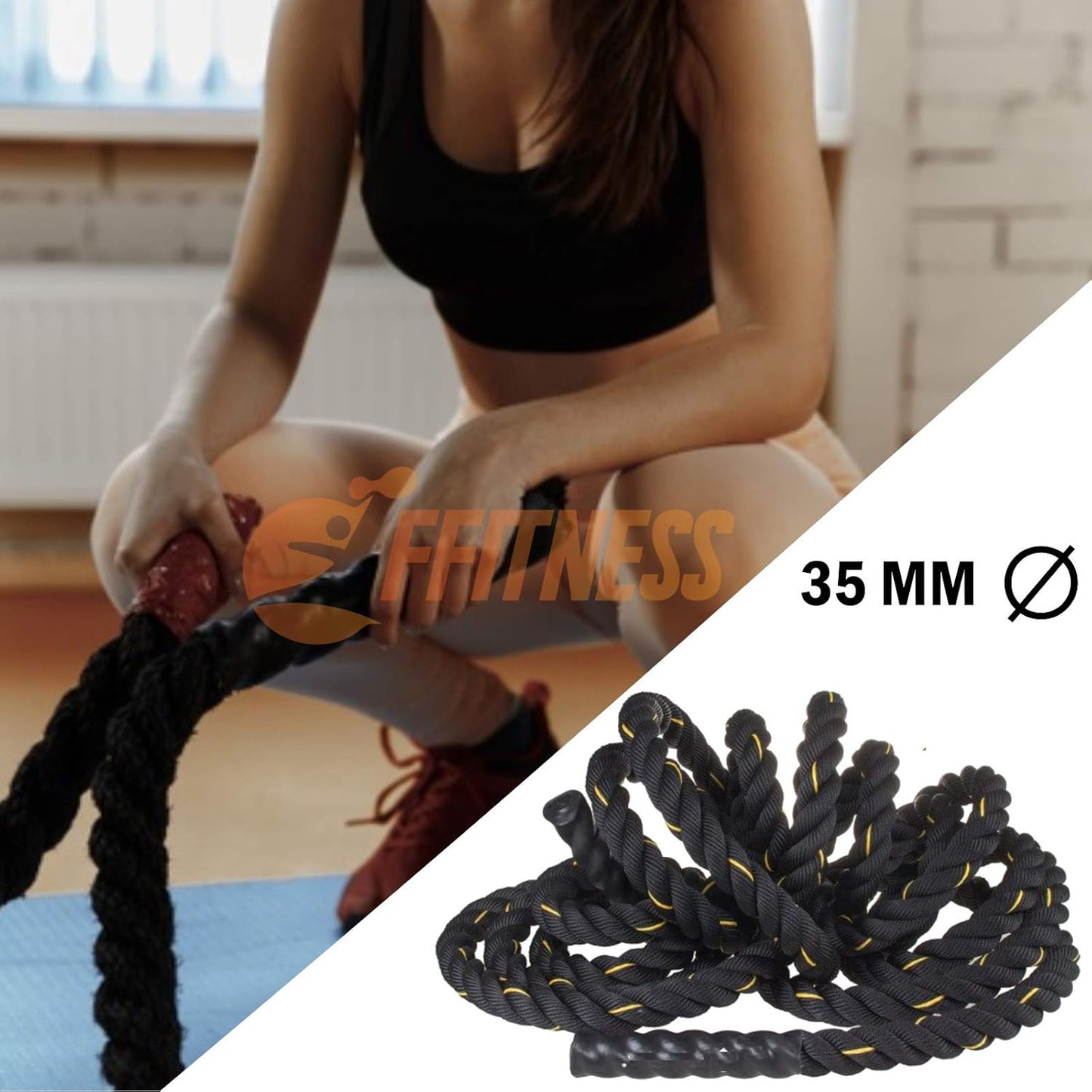 Fitnessseil 9 m für Crossfit und Krafttraining