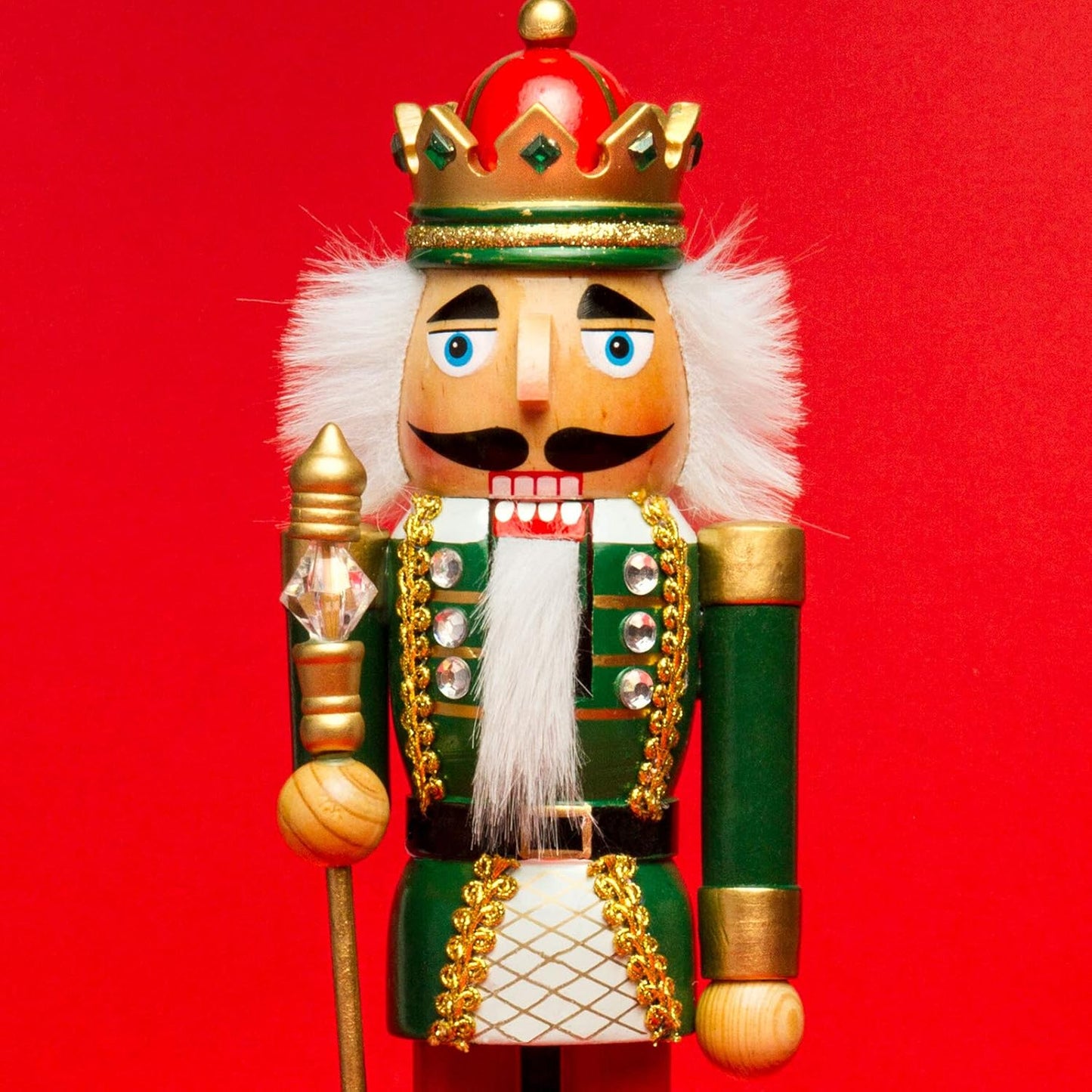 Deko-Nussknacker König, D01 Grün/Rot - König