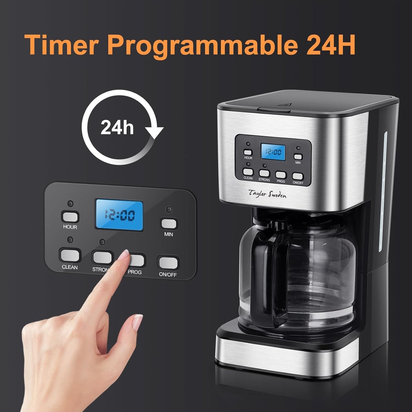 Filterkaffeemaschine Darcy, Schwarz