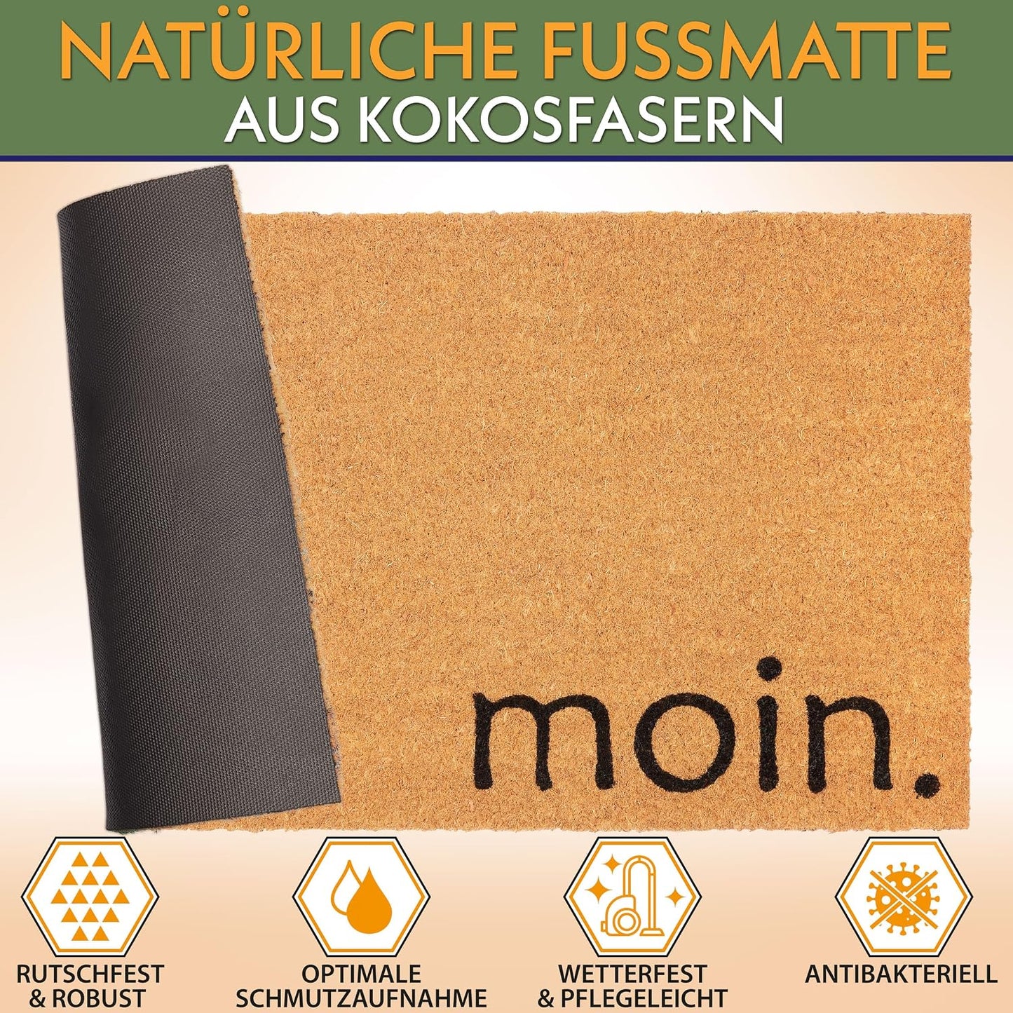 Fussmatte, 45 x 75 cm, Moin