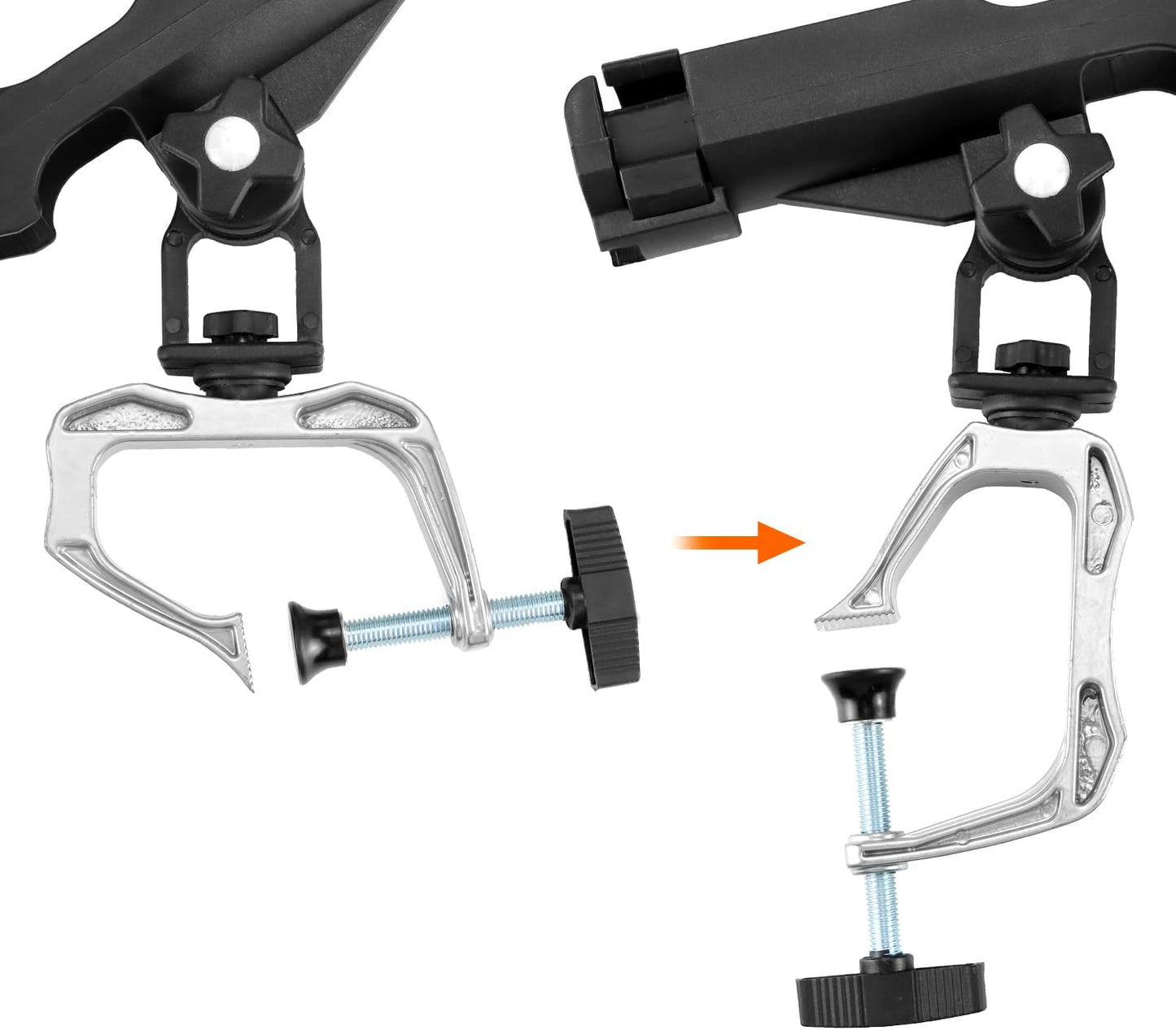 2er Angelrutenhalter-Set für Boote, 360° verstellbar