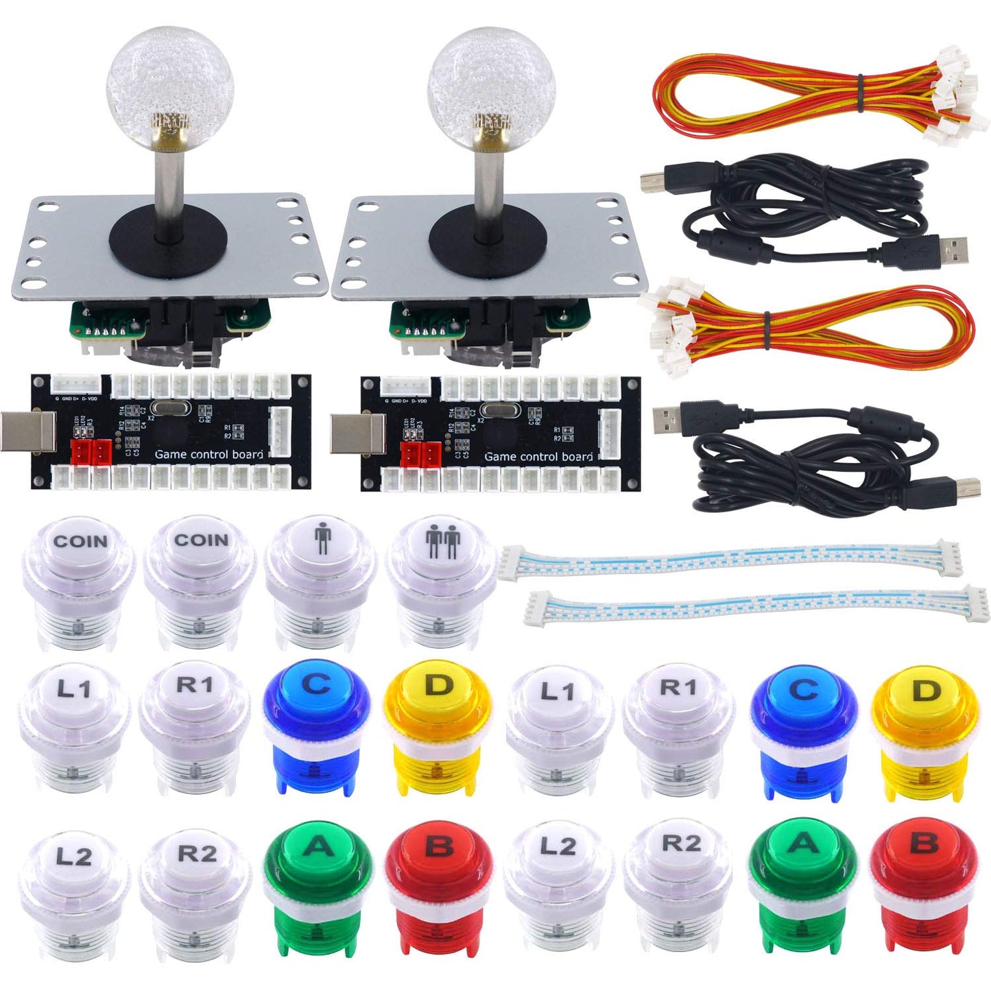 Arcade Game DIY Kit für 2 Spieler Controller