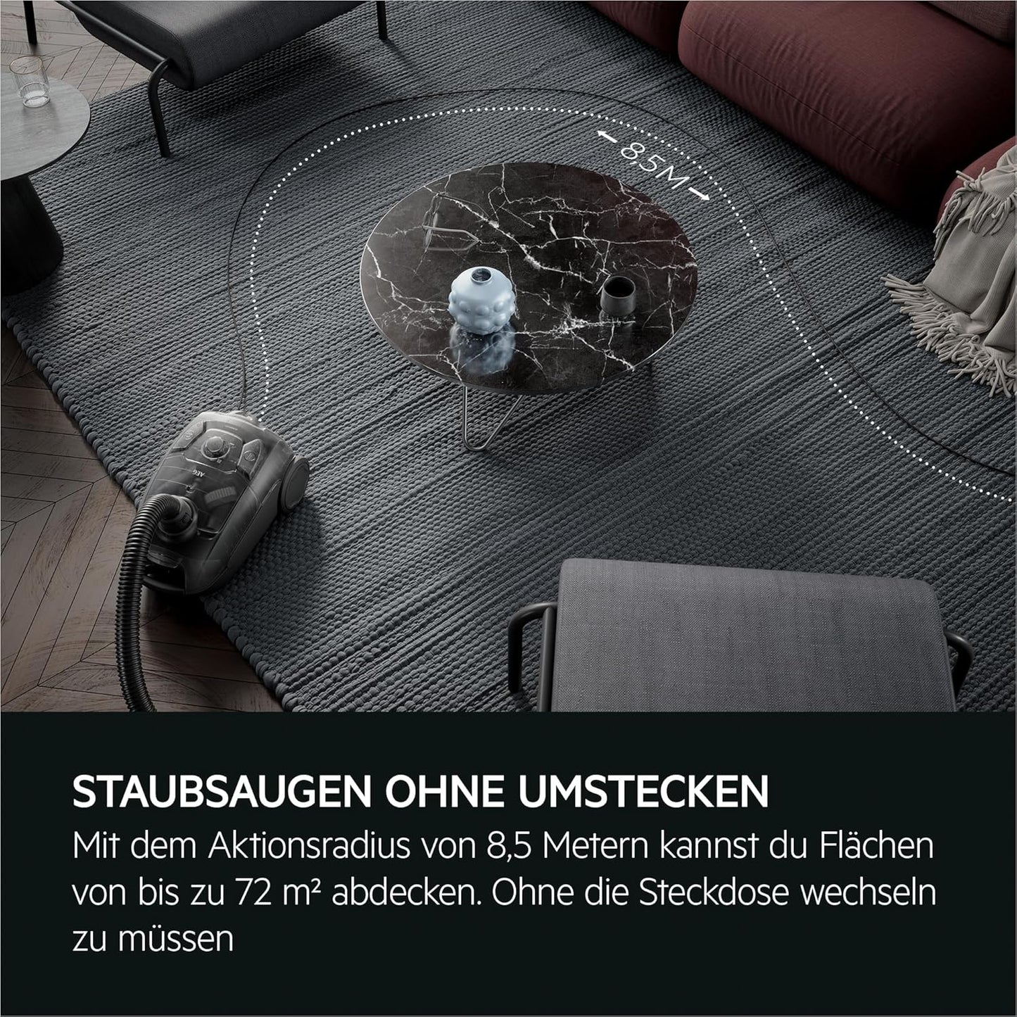 Staubsauger AB51C1DB mit Beutel & AllFloor Düse, Blau
