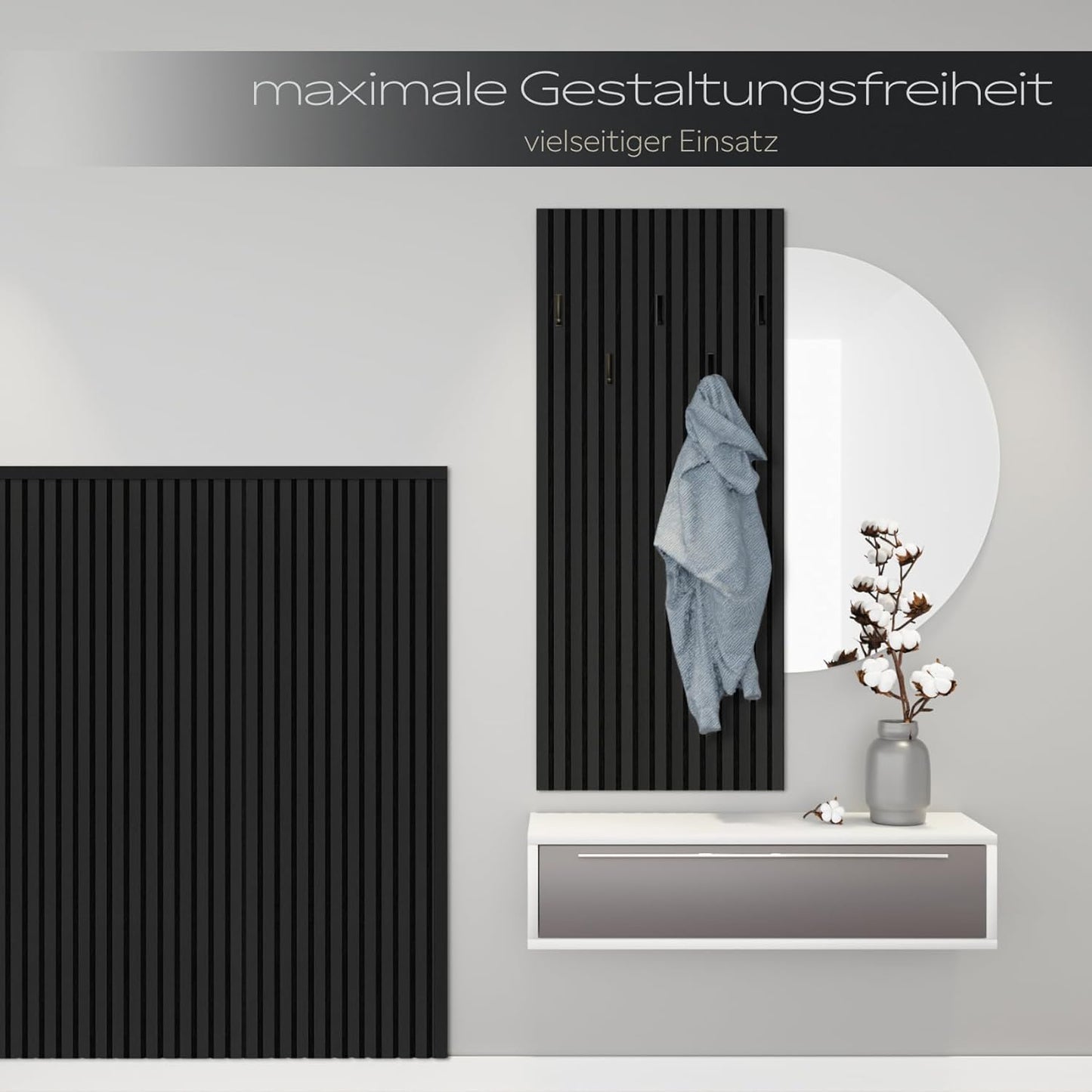 4-teiliges APH12 Akustikpaneele Set, schalldämmend, Black Edition 4x 1,385 Meter - 3,32 m²