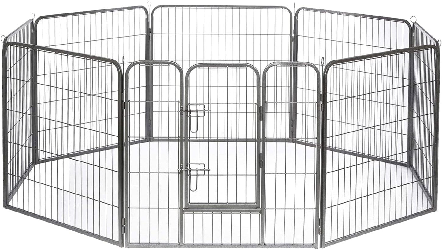 Freigehege für Welpen & Kleintiere, erweiterbar, mit Tür, (S) 80x60 cm