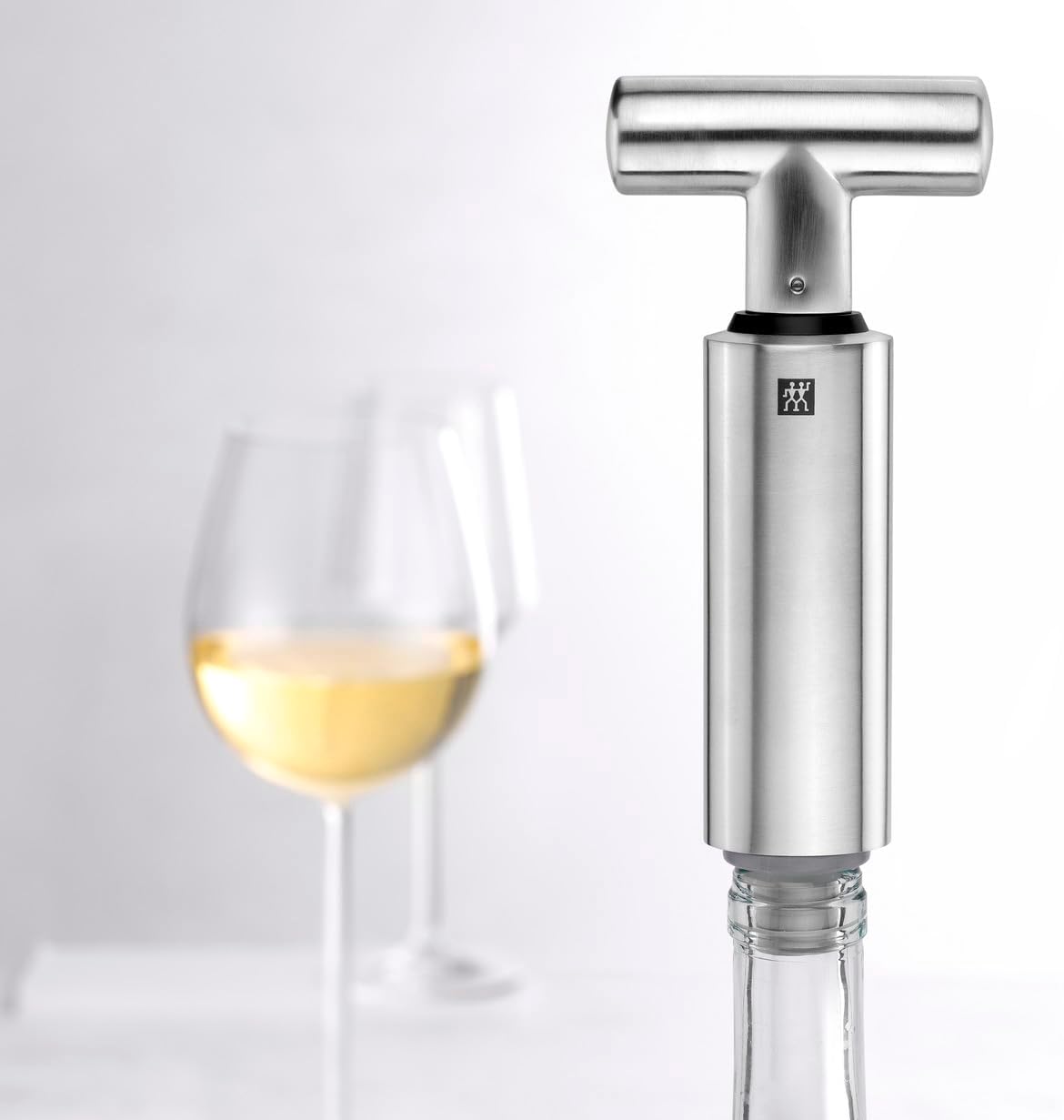 4-teiliges Weinpumpe Sommelier-Set, 4-teilig Schwarz
