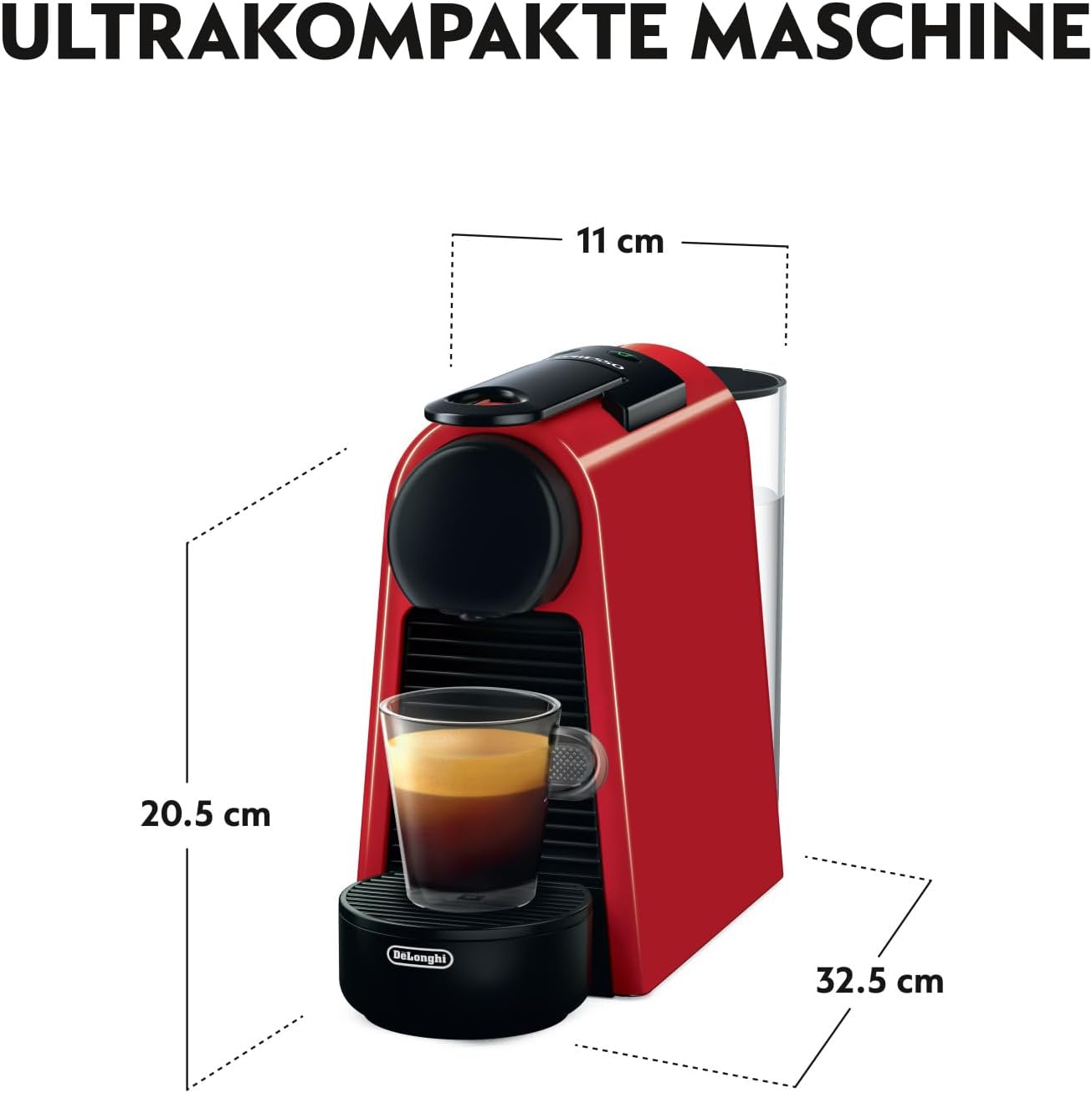 De'Longhi Essenza Mini, Rot Ohne Milchaufschäumer Single