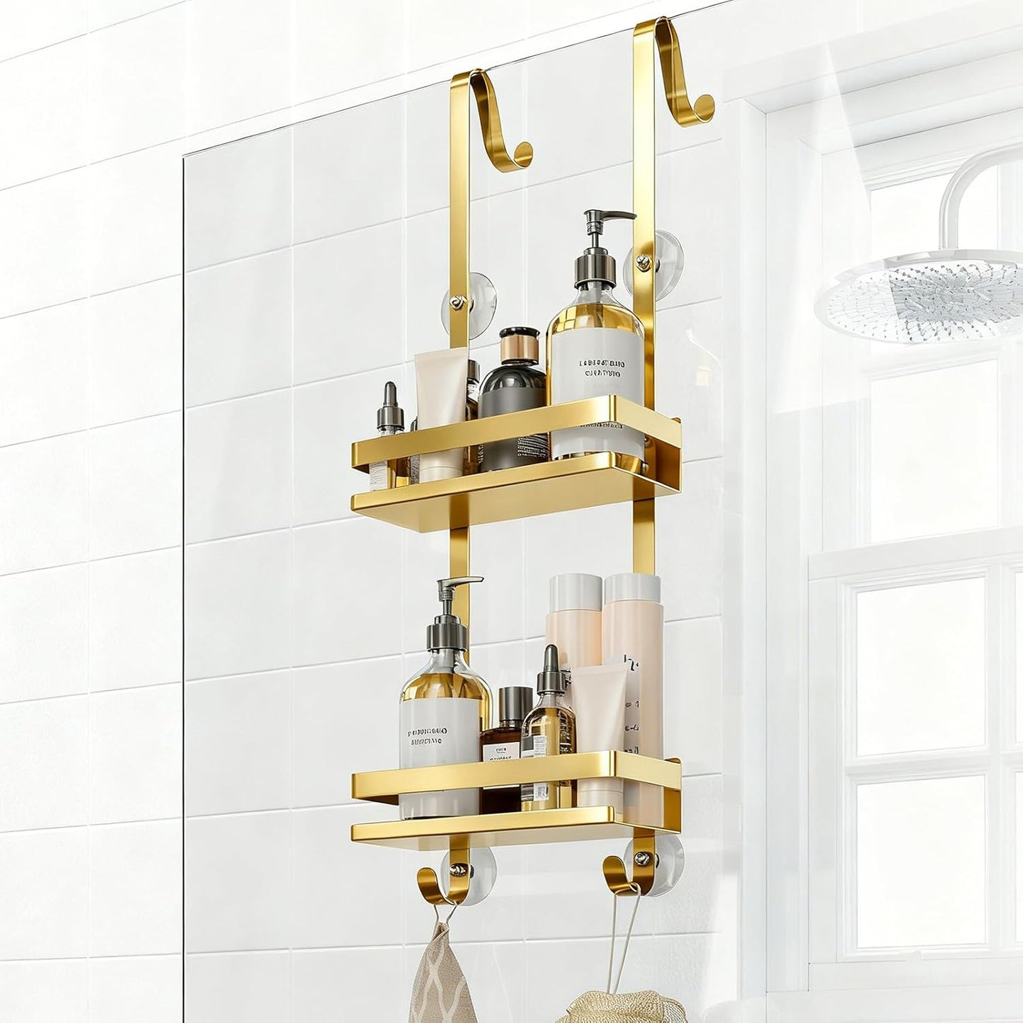 Duschregal ohne Bohren, Gold
