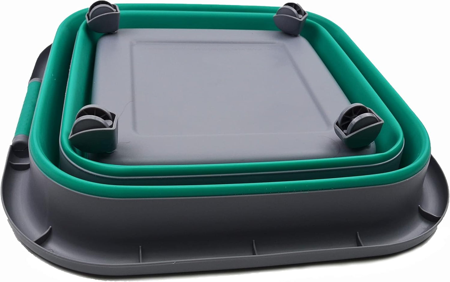 Faltbarer Wäschekorb, 1 Dark Grey/Bluish-green