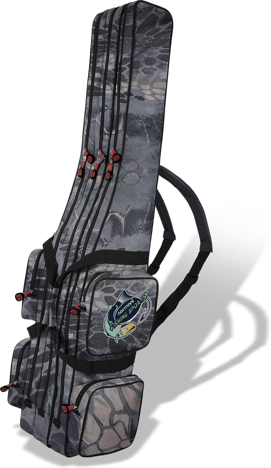 Allround-Angelrutentasche, Black-Camo 150 cm