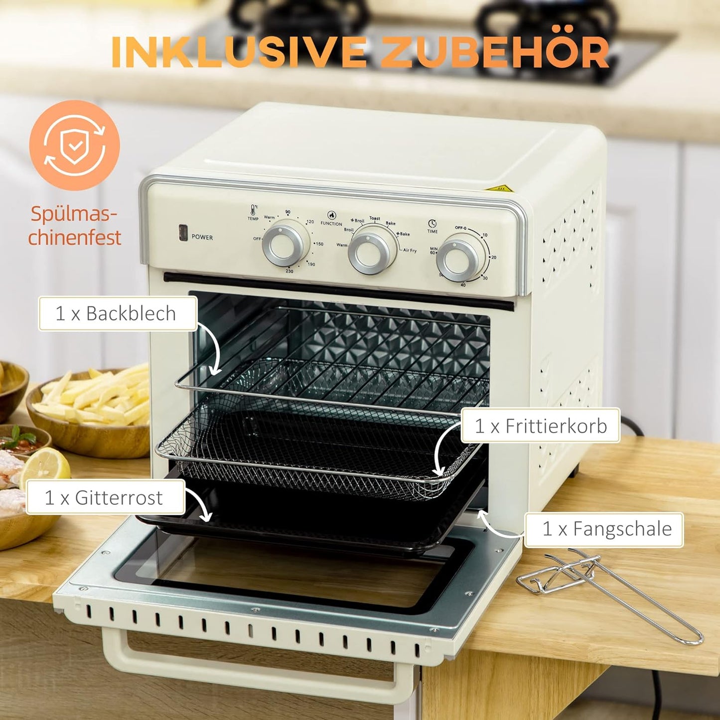 Minibackofen, Cremeweiss