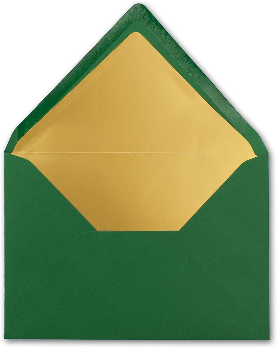 C5-Briefumschläge (75 Stück), 75 Umschläge dunkelgrün | Gold