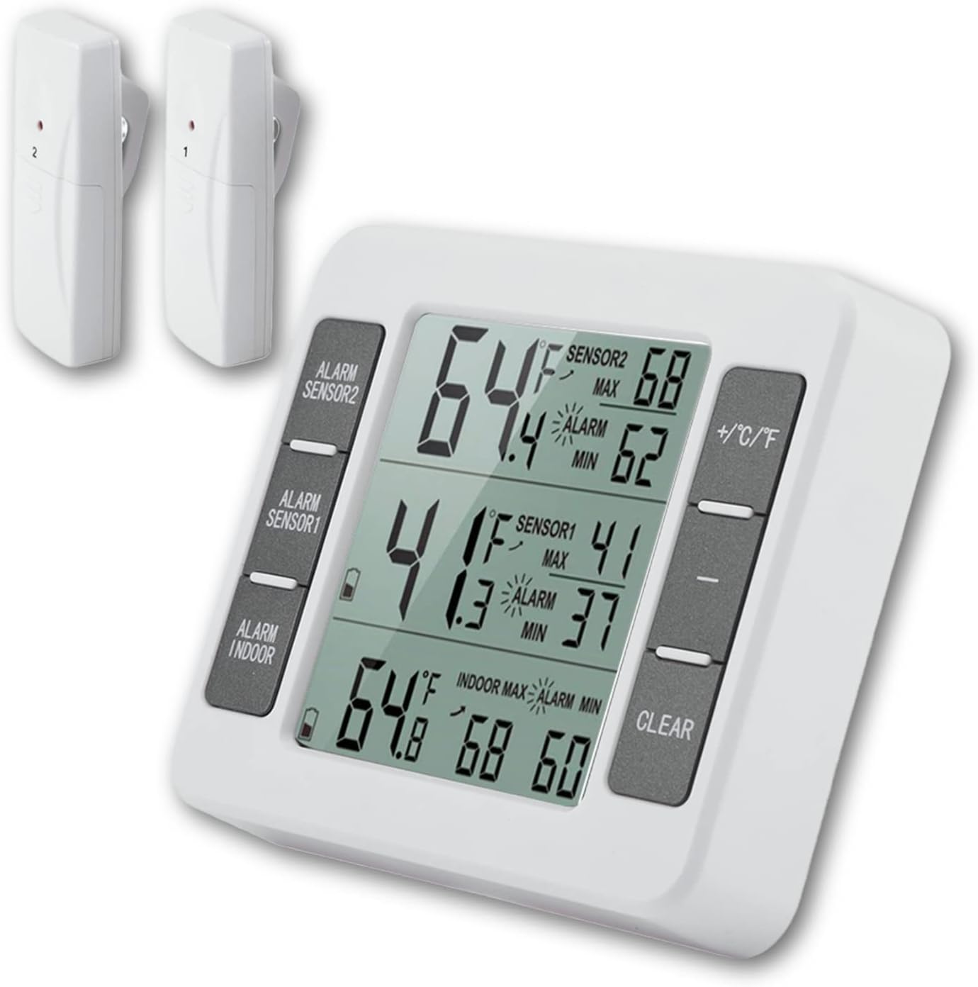 Digitales Kühlschrank- und Gefrierschrank-Thermometer mit LCD