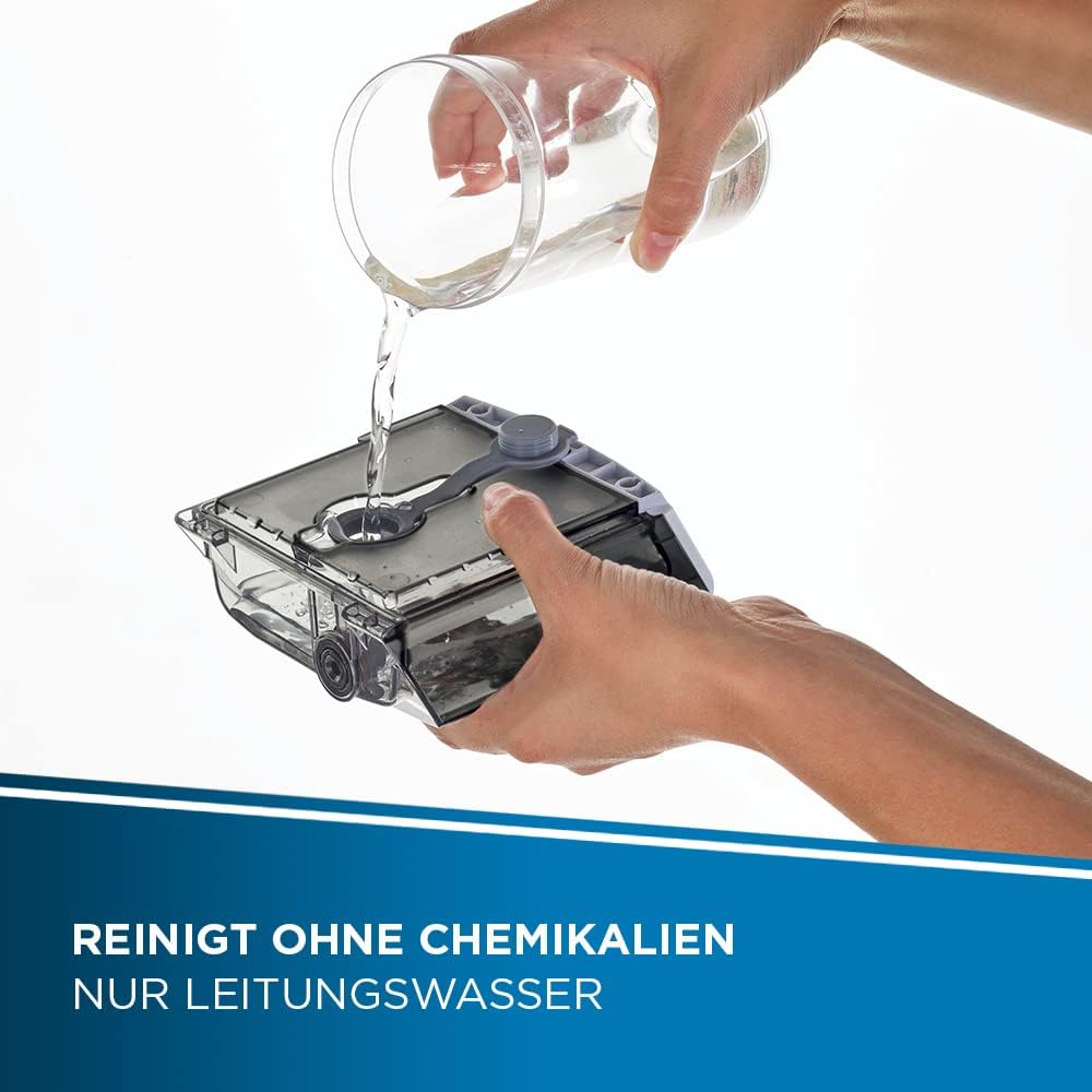 Vaporetto SV620 Style - Dampfbesen mit integriertem Handreiniger, Blau
