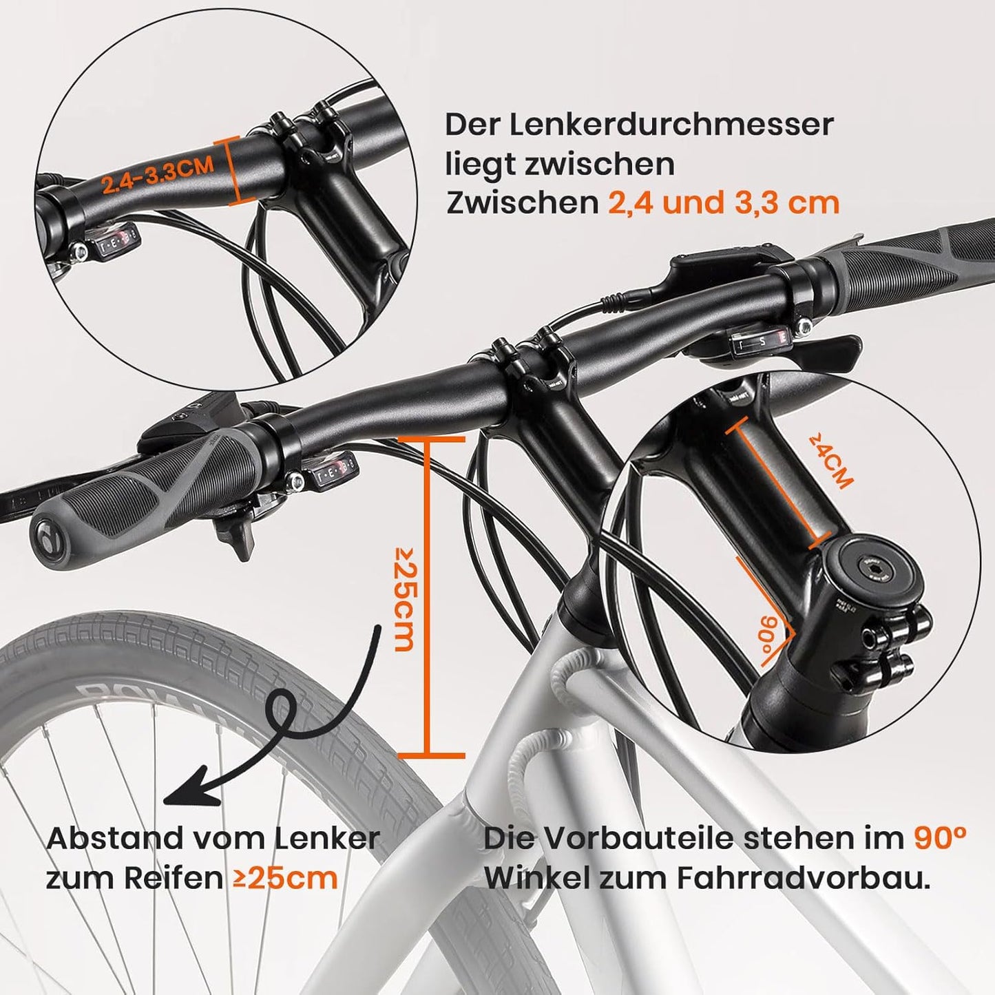 Faltbarer Fahrradkorb für Lenker, Schwarz