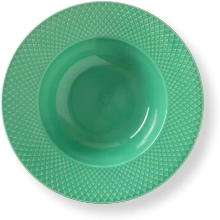 Tiefer Porzellanteller Rhombe Color Mix & Match, Grün