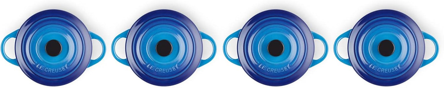 4er-Set Mini Cocottes, Blau