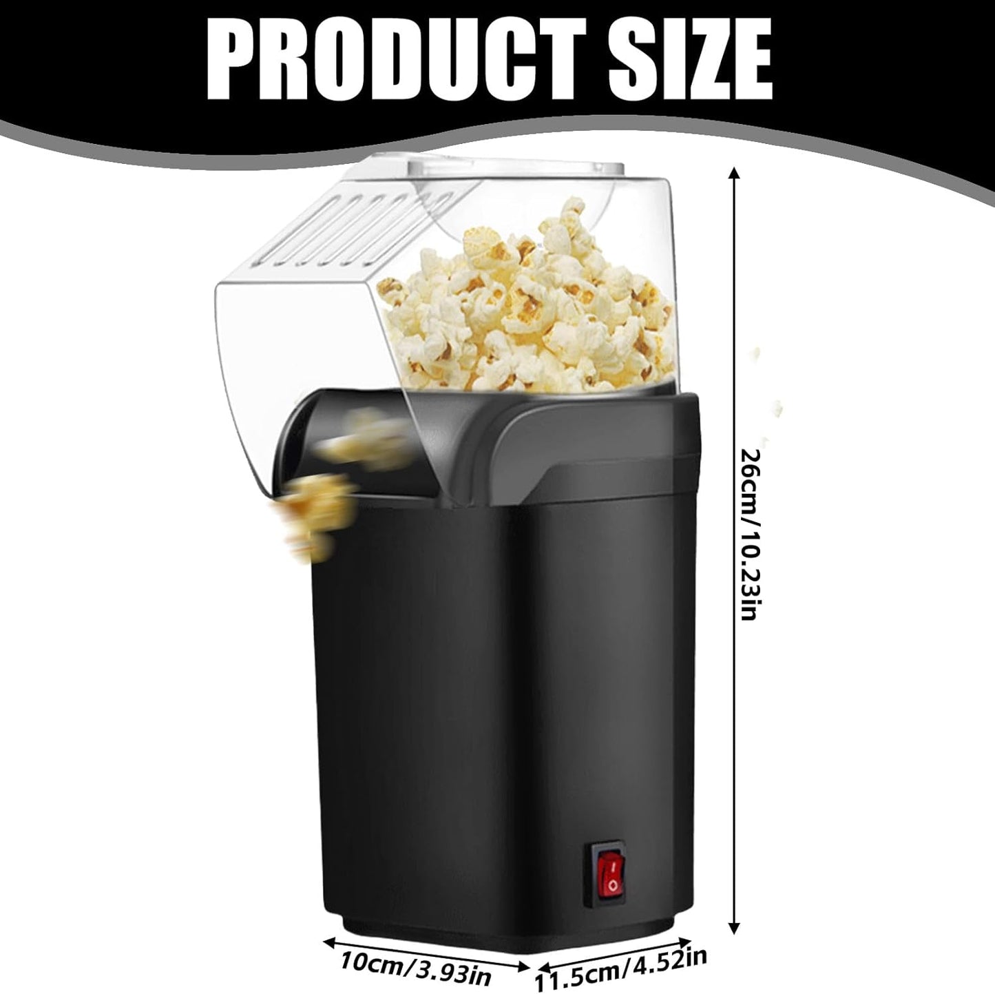 Heissluft-Popcornmaschine, ölfrei & fettfrei