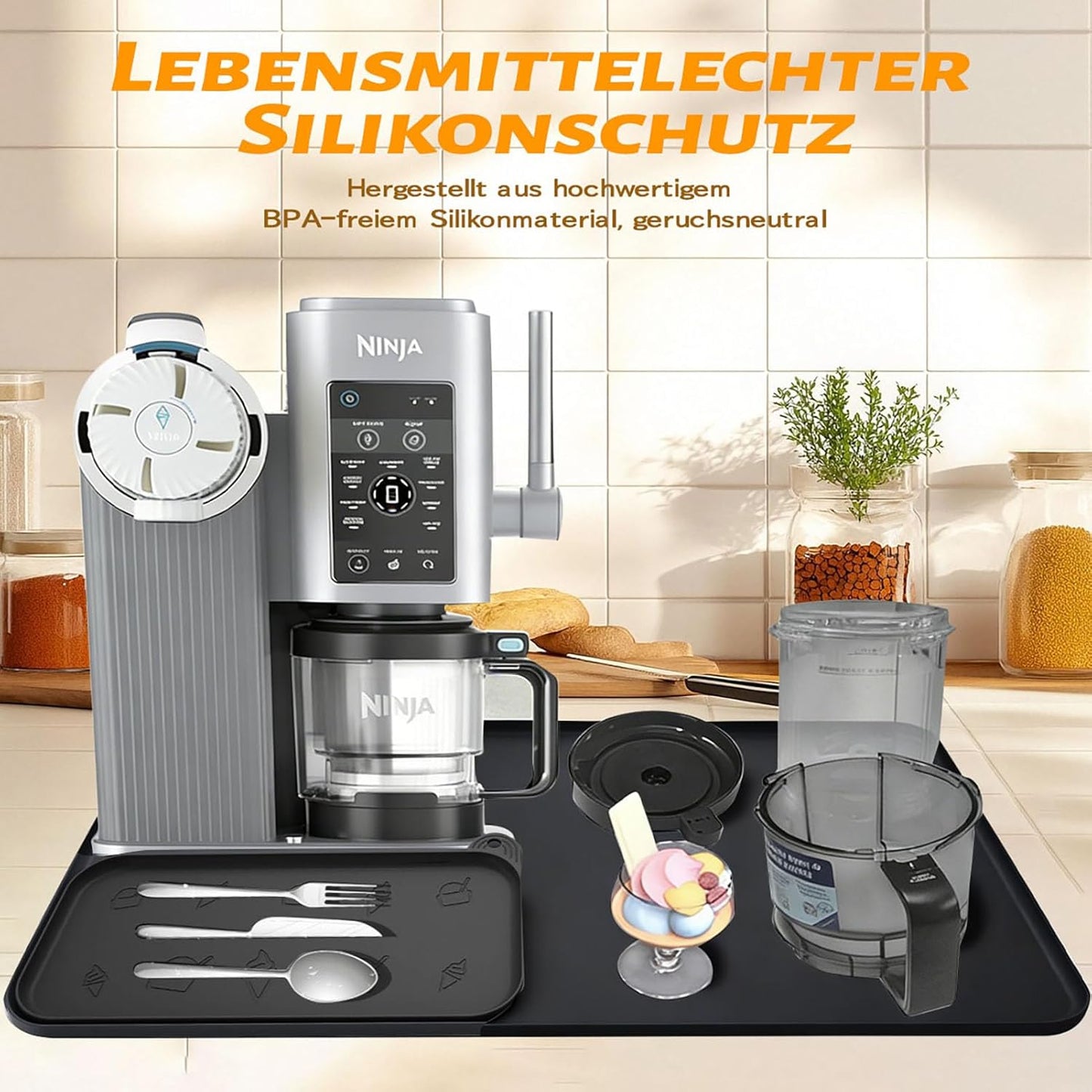 Gleitunterlage für Ninja Creami Swirl NC701EU Eismaschine