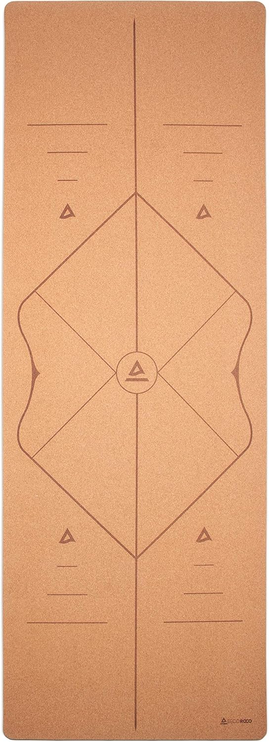Yogamatte Pro aus Kork, Alignment