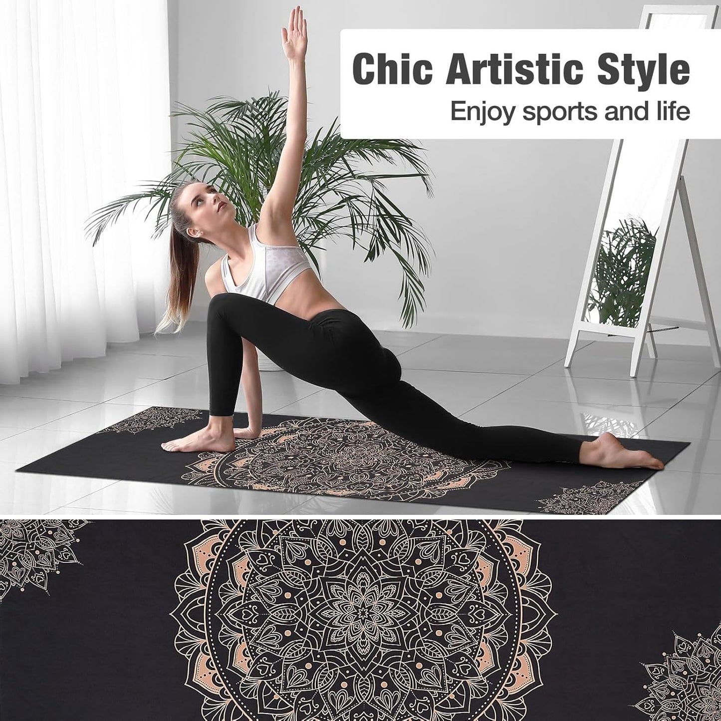 Rutschfestes Yogamatten-Handtuch, Beere, Kiwi, Marineblau, Rot, Grün, Blau, Schwarz, Weiß, Grau