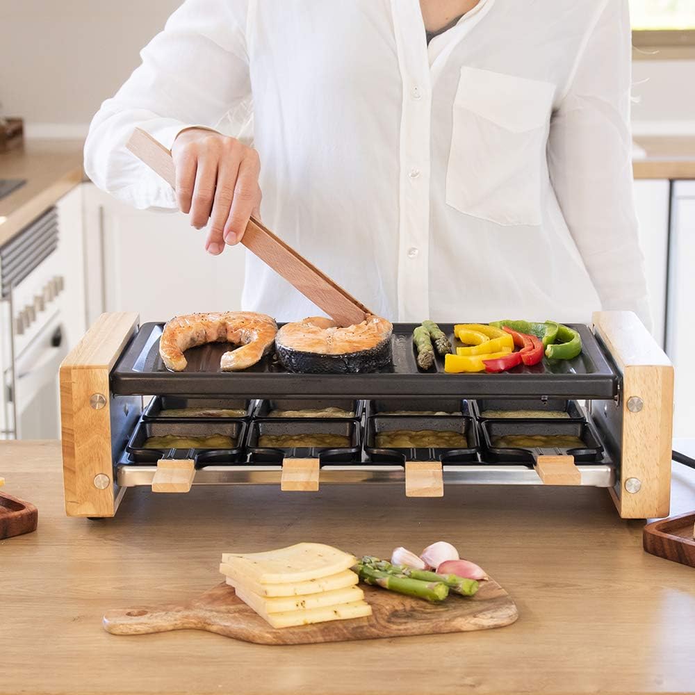 Raclette Käse & Grill 8200, Holz 27.8 x 54.3 x 19.9 cm
