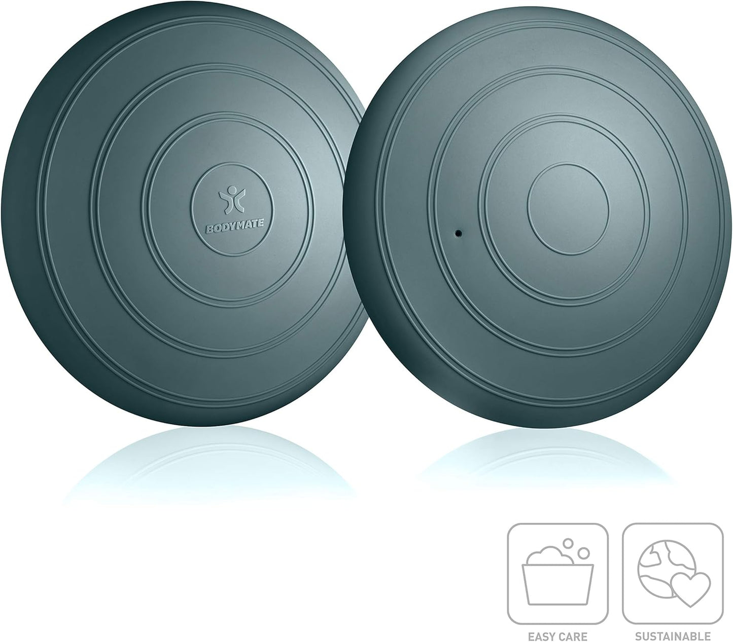 Ballsitzkissen Comfort mit Pumpe, GRAU-BLAU