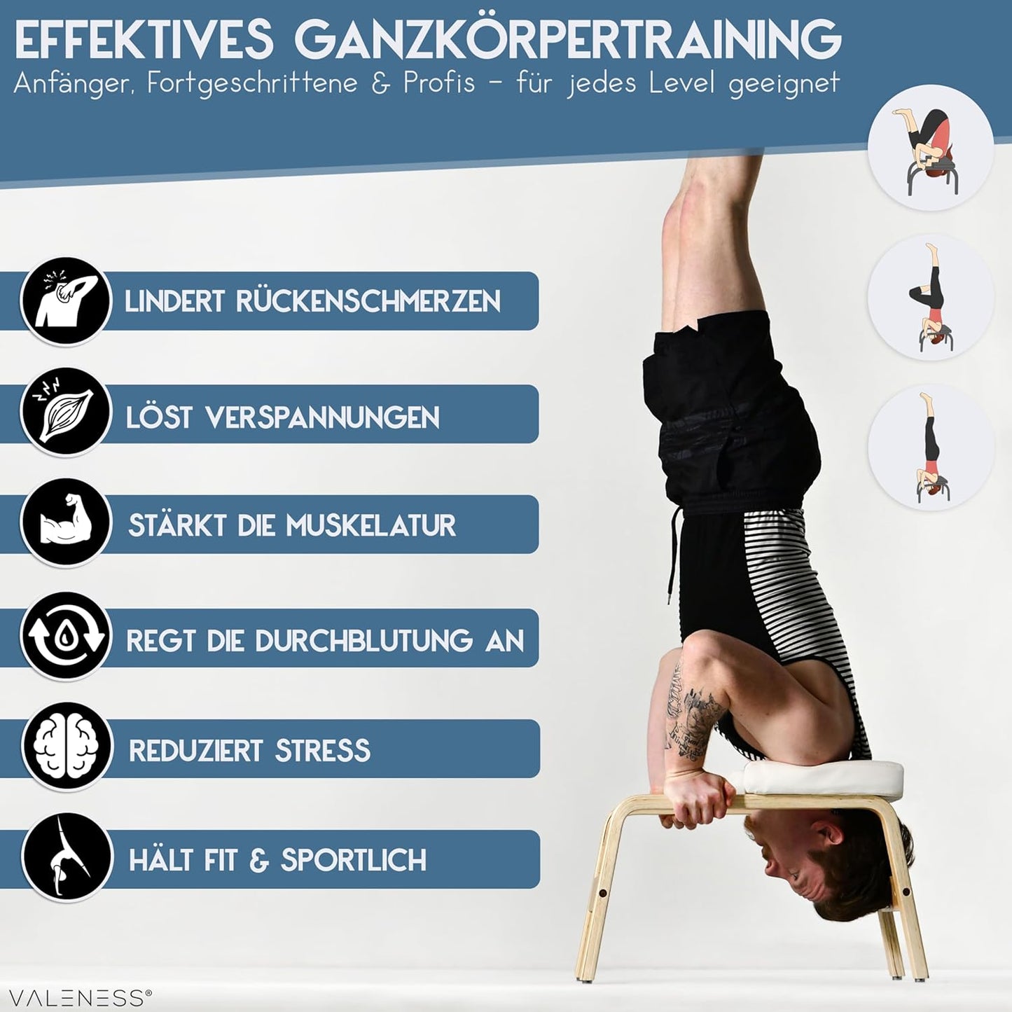 Yoga Kopfstandhocker, Weiß