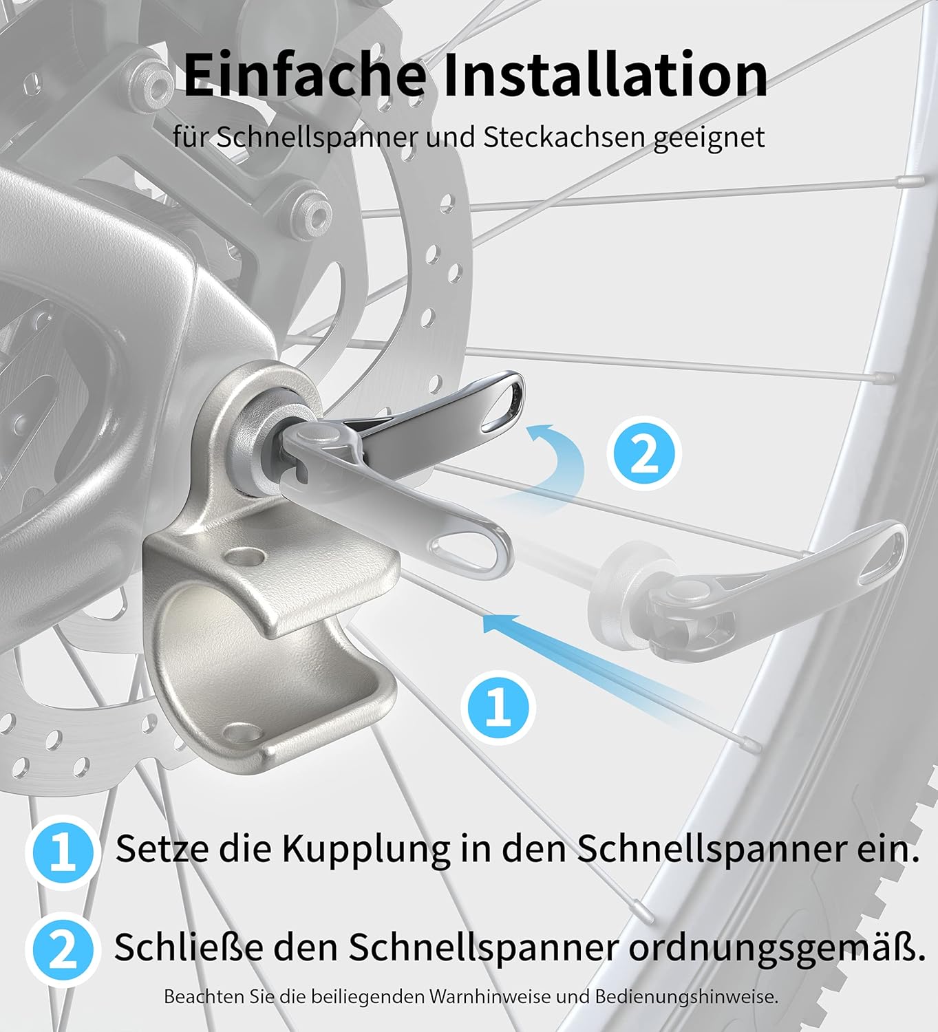 Veloanhänger Kupplung für Thule, 2 Stück - Silber