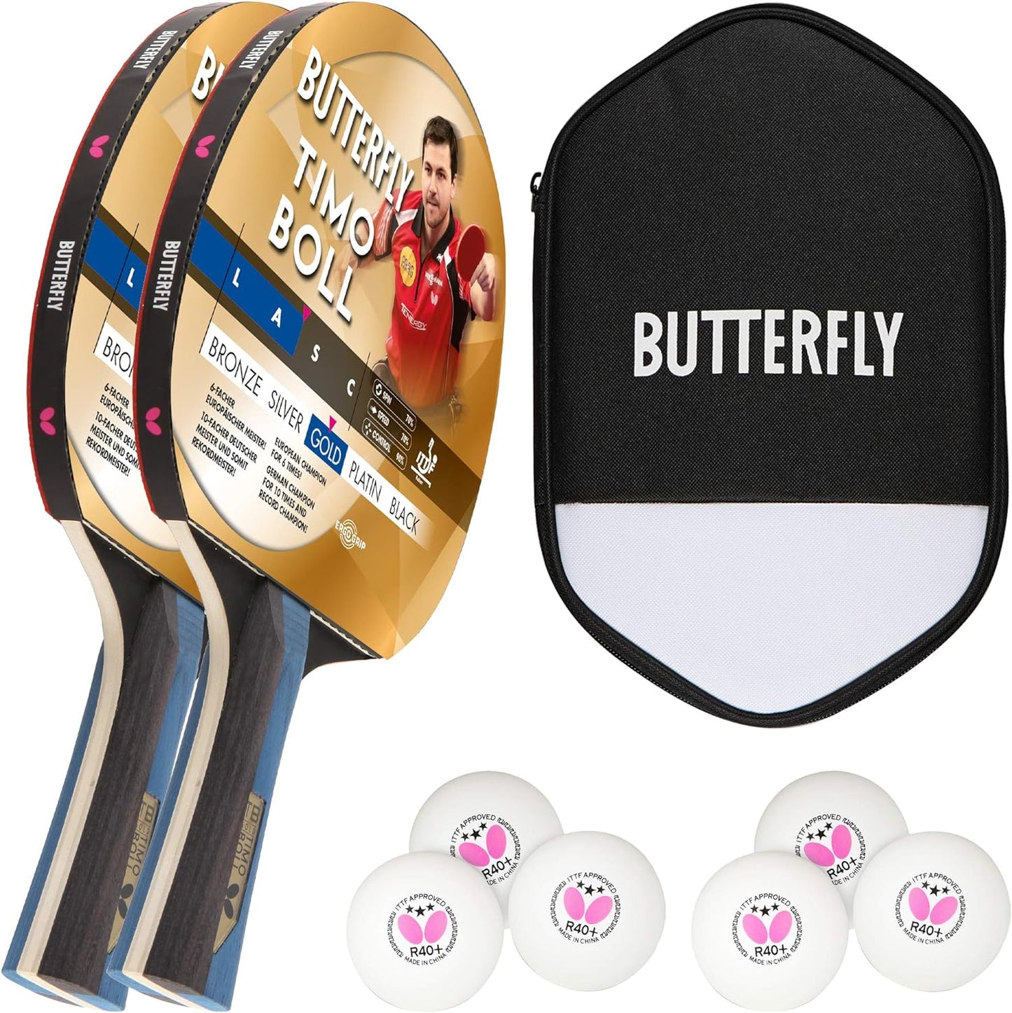 Timo Boll Gold Tischtennisschläger Set