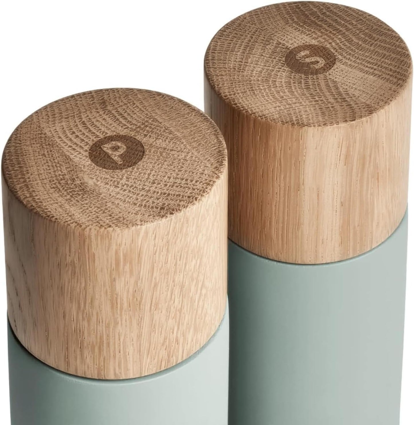 Salz & Pfeffermühlen-Set aus Holz & Beton, Mint