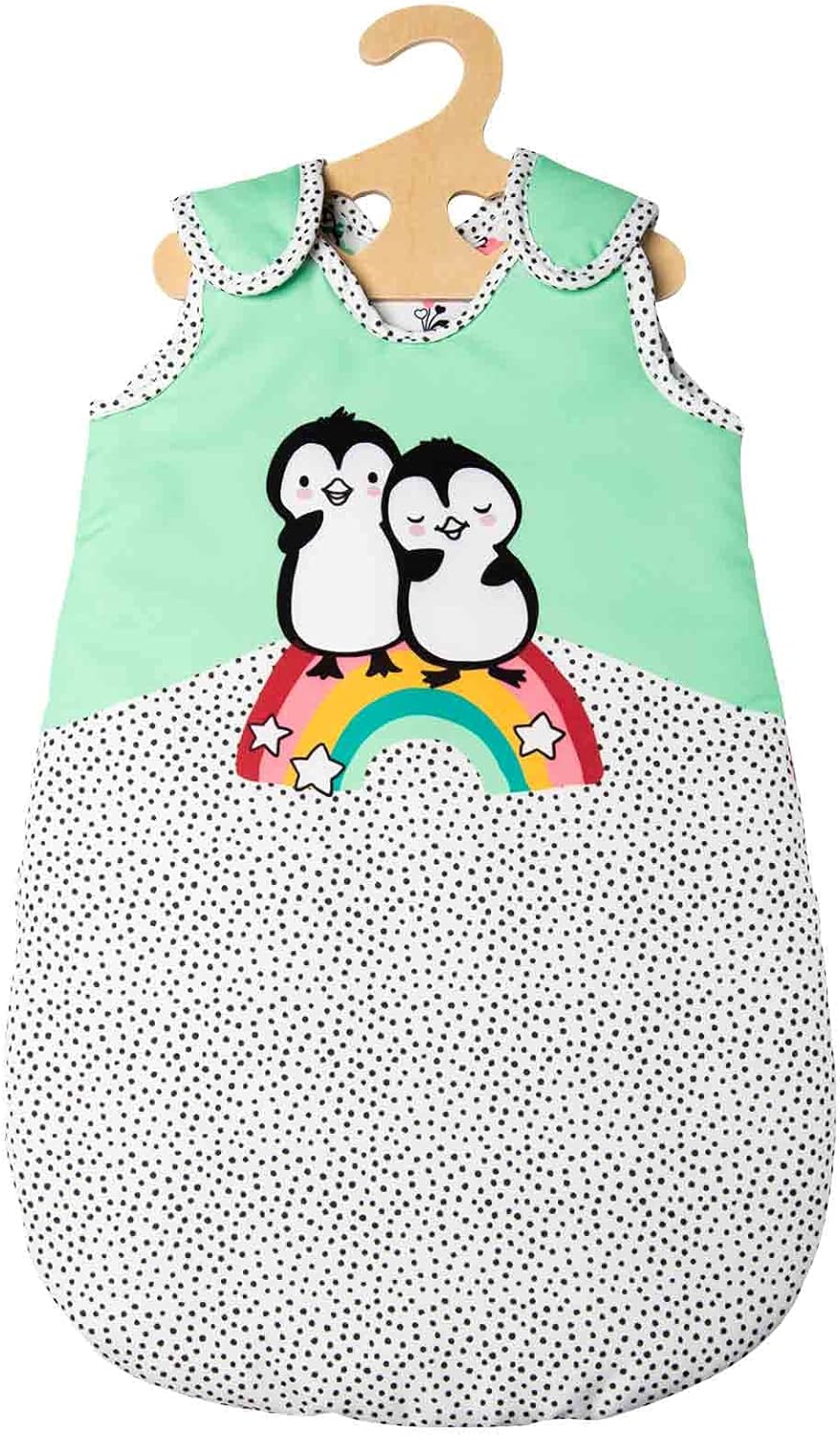Kuschelweicher Puppenschlafsack mit Pinguin-Design