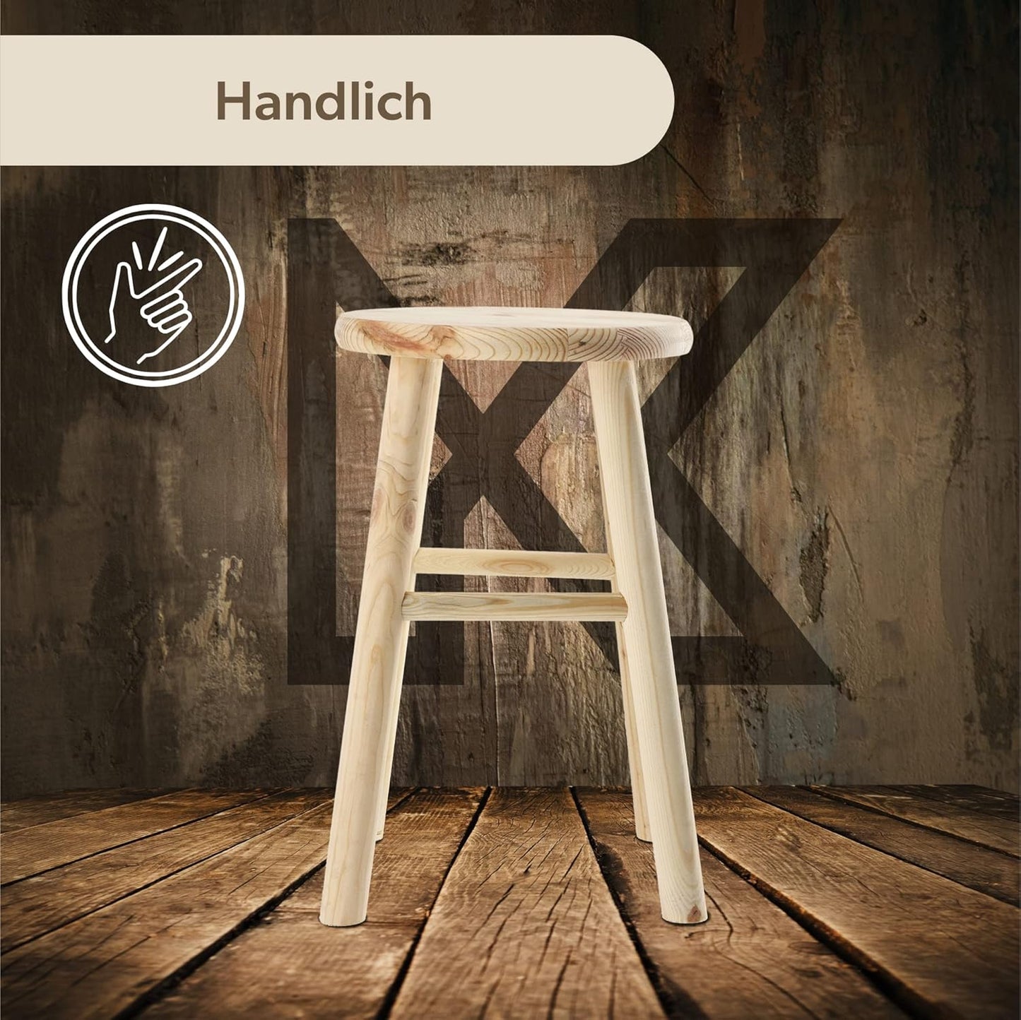 Runder Tritthocker, Rund