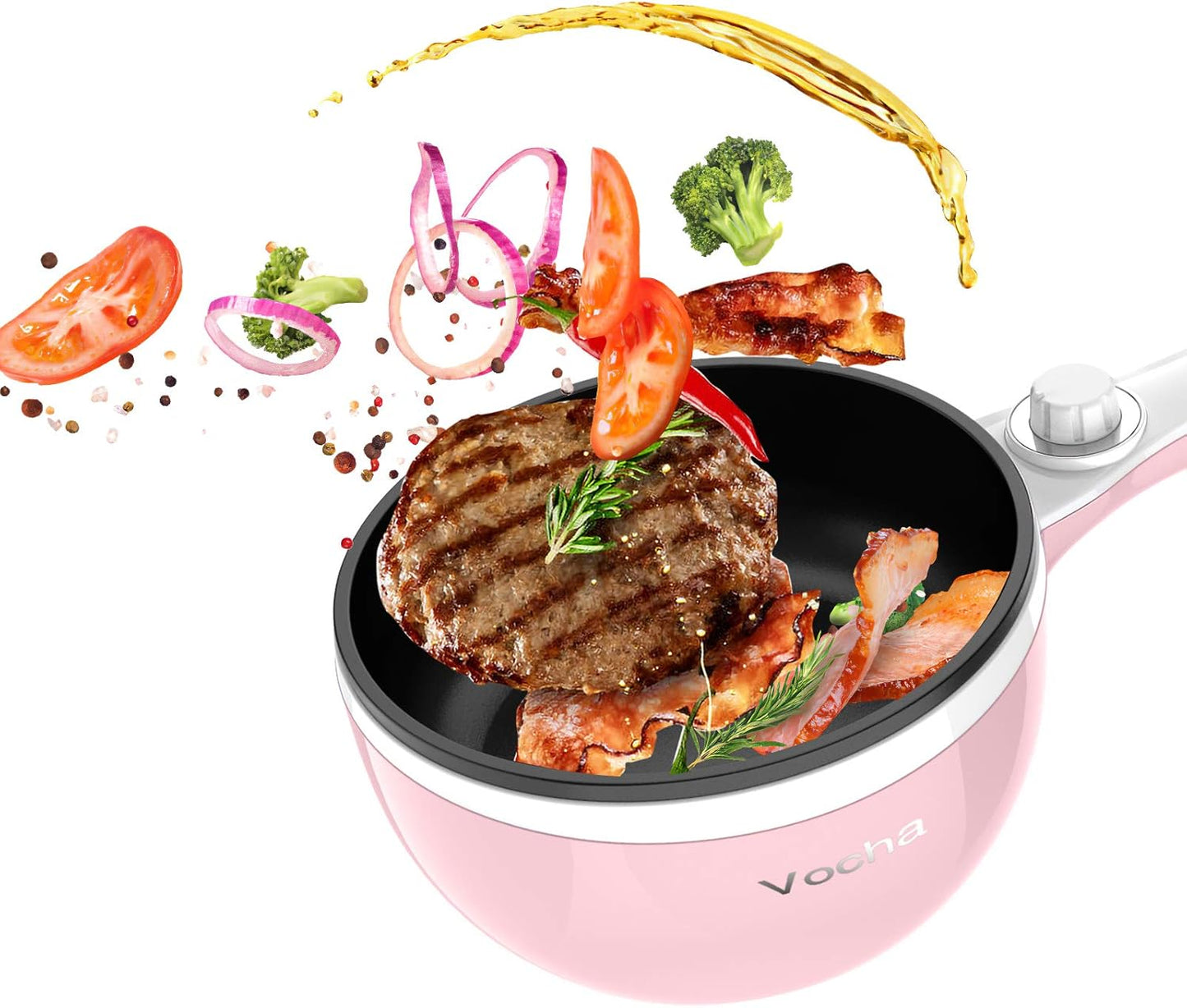 Hot Pot V008-R mit Antihaftbeschichtung, Rosa
