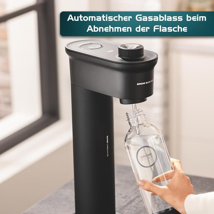 Blue FIZZ Wassersprudler mit 3 CO2-Stufen (inkl. 0,85l Flasche), ohne CO2 Display