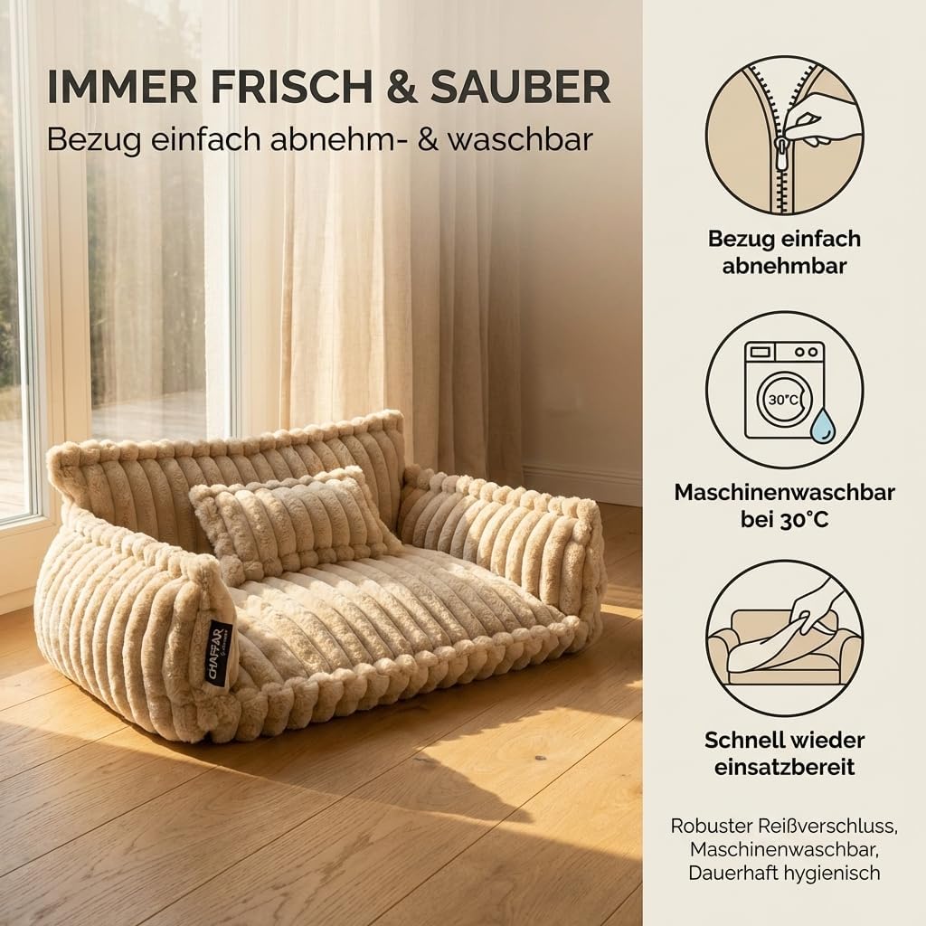 Orthopädisches Haustiersofa Chaffar, Flieder XXL (140cm)