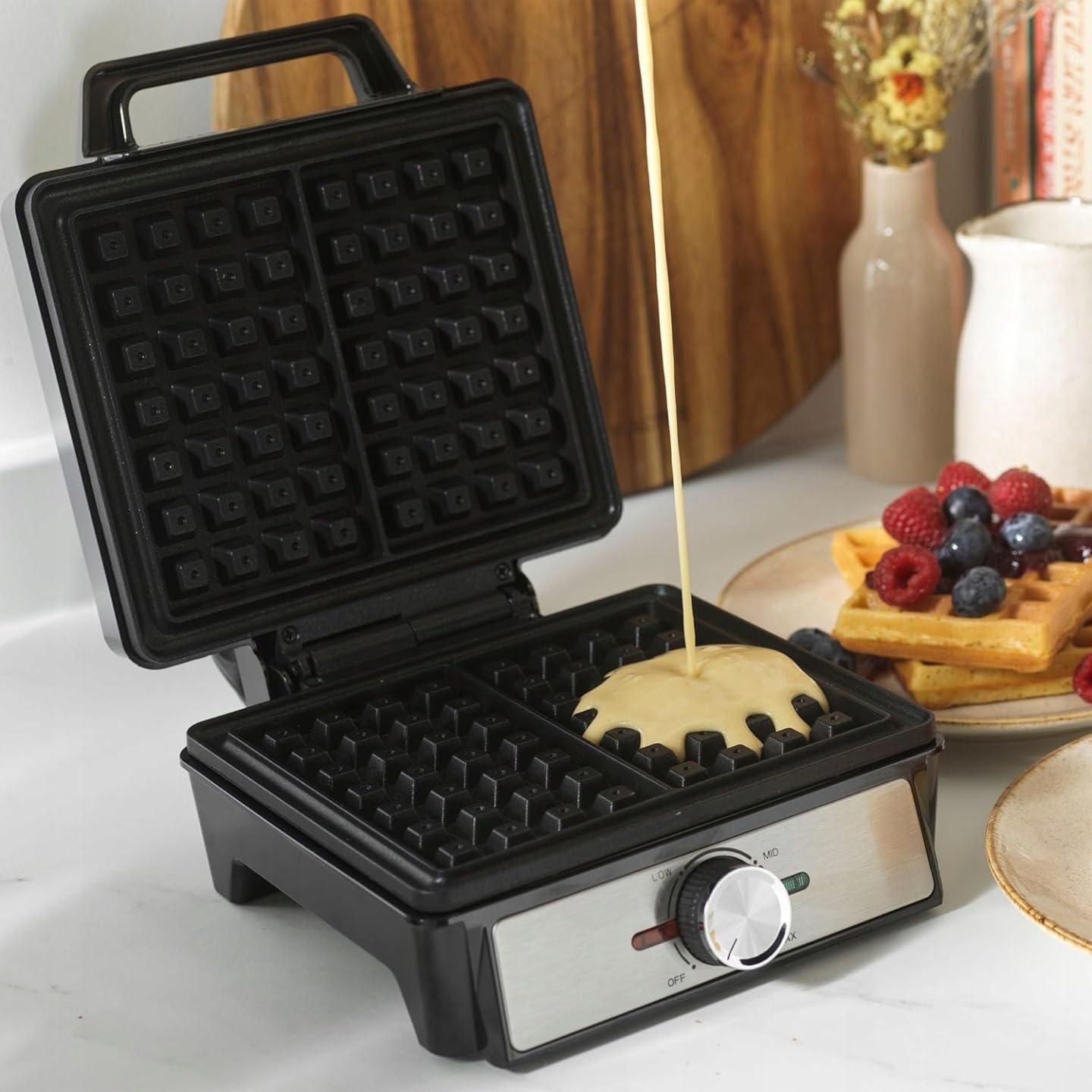 XXL-Waffeleisen für Belgische Waffeln