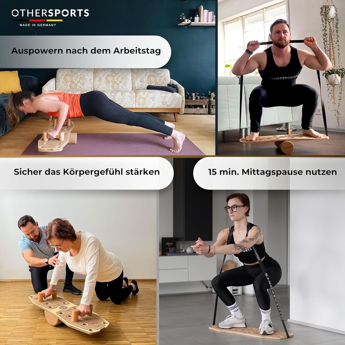 Gleichgewichtstrainer für Zuhause, Grip Blau I. Ohne Zubehör