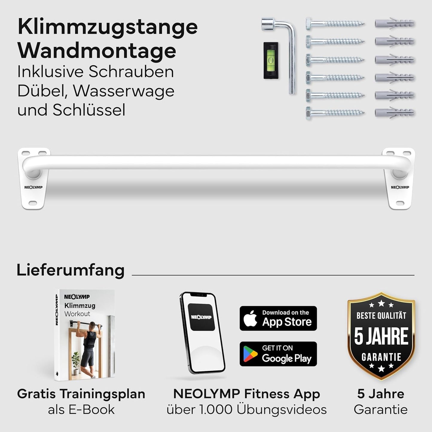 Klimmzugstange, Weiss