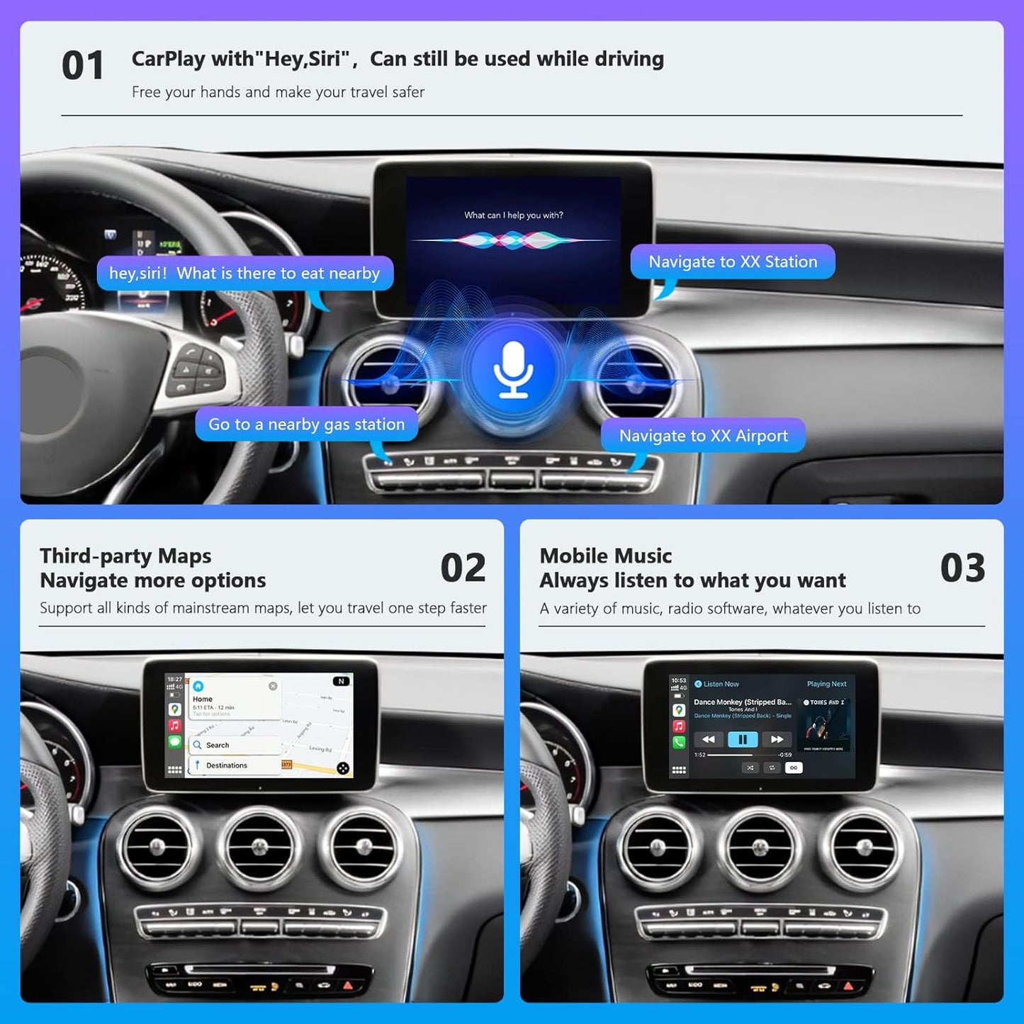 Nachrüstmodul  Wireless Carplay für Mercedes Benz NTG5.0 (2015-2018)