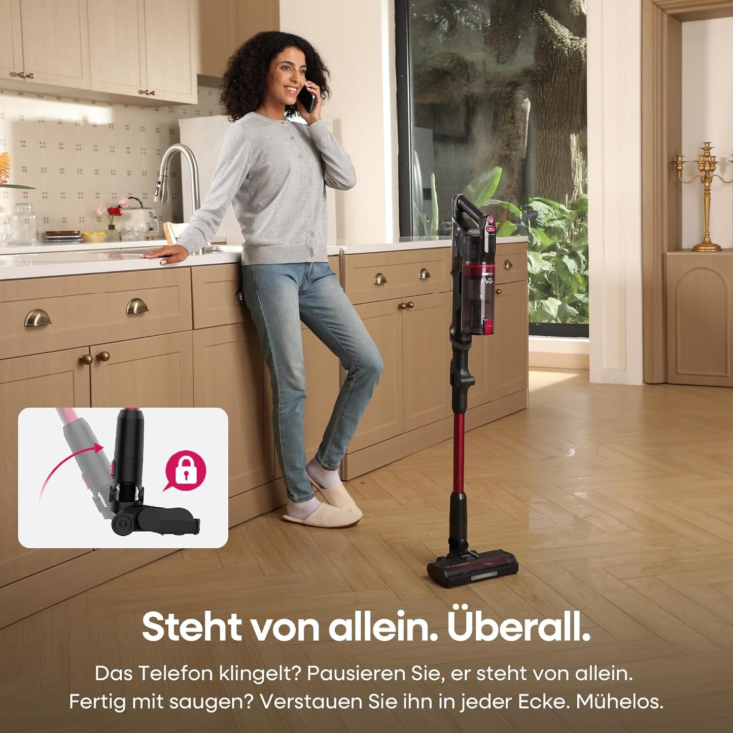 FV3 Akkustaubsauger mit Knickgelenk-Rohr, Violett