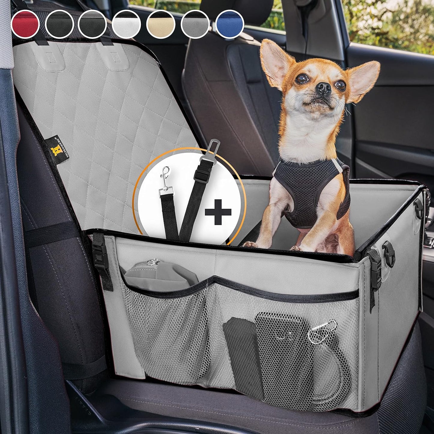Hundeautositz, Grau