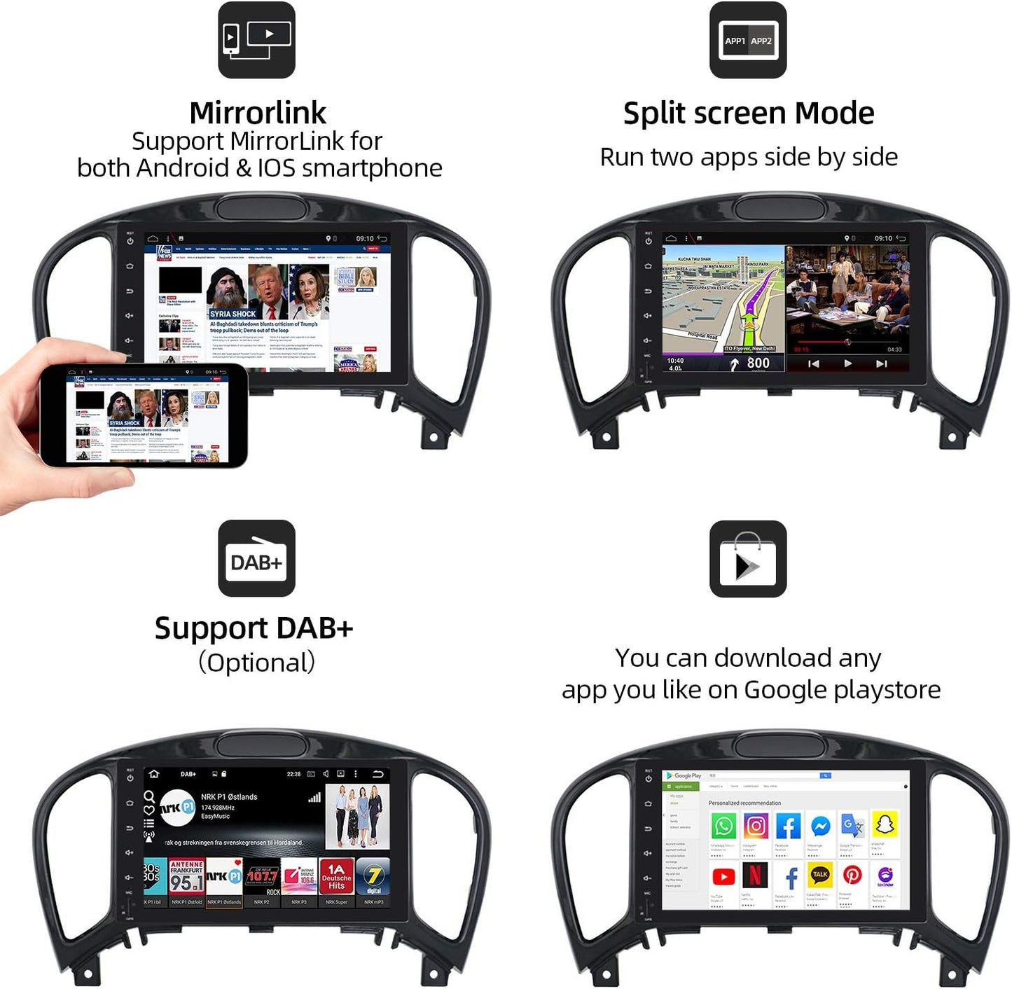 Android 12 Autoradio für Nissan Juke J15 (2012-2019), 4G64G