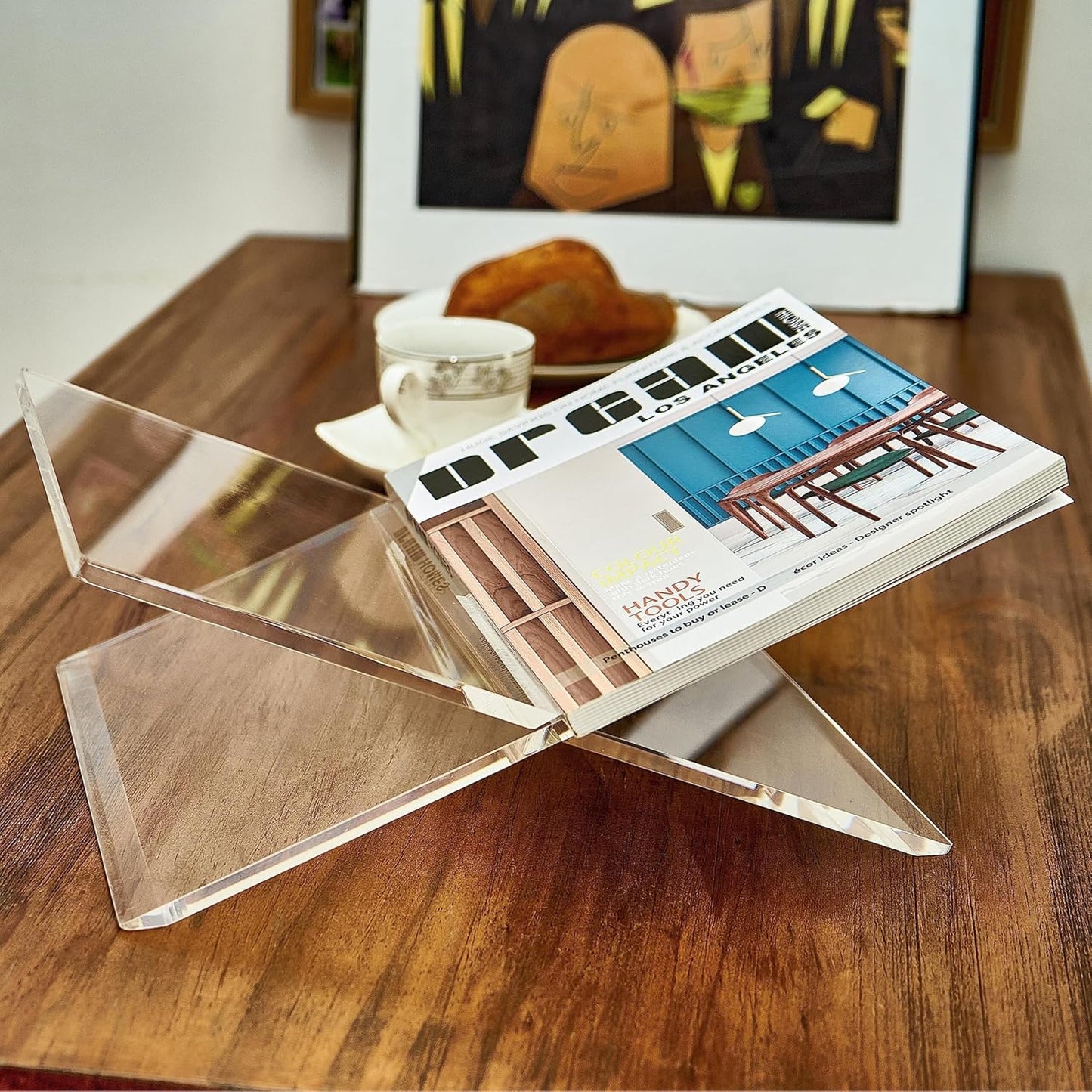 Transparenter Buchständer, Transparent