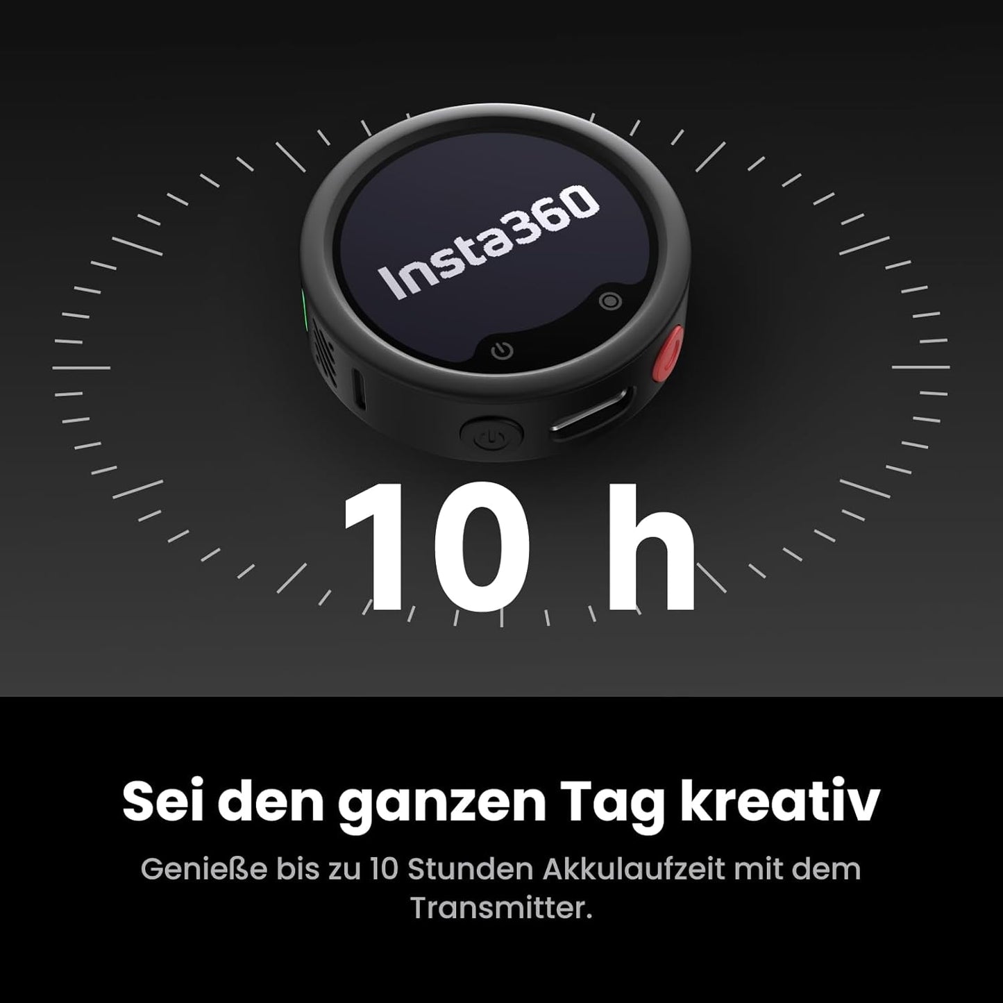 Mic Pro Transmitter mit E-Ink-Display, Transmitter Graphitschwarz