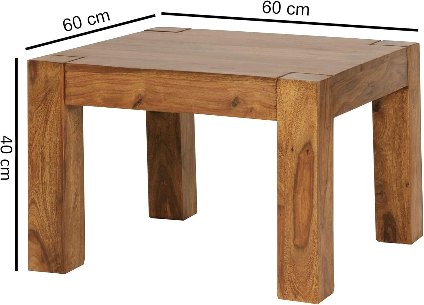 Quadratischer Couchtisch, Sheesham